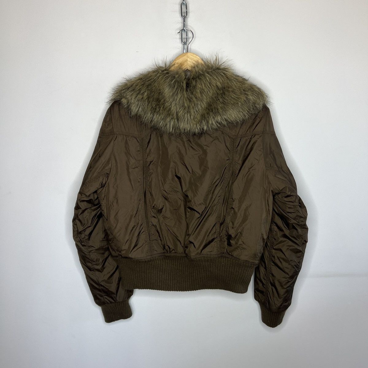 Hysteric Glamour × Japanese Brand × Le Grande Bleu (L.G.B.) Women's Boxy Cropped Avant Garde Faux Fur Jacket Size M / US 6-8 / IT 42-44 - 6 Thumbnail