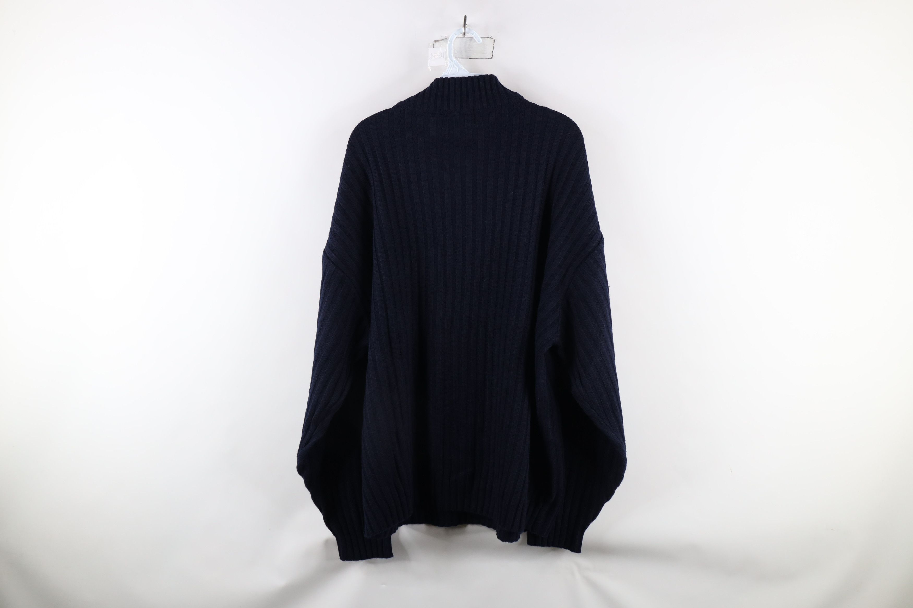 Vintage Vintage 90s Streetwear Chunky Ribbed Knit Mock Neck Sweater Size US XXL / EU 58 / 5 - 6 Thumbnail