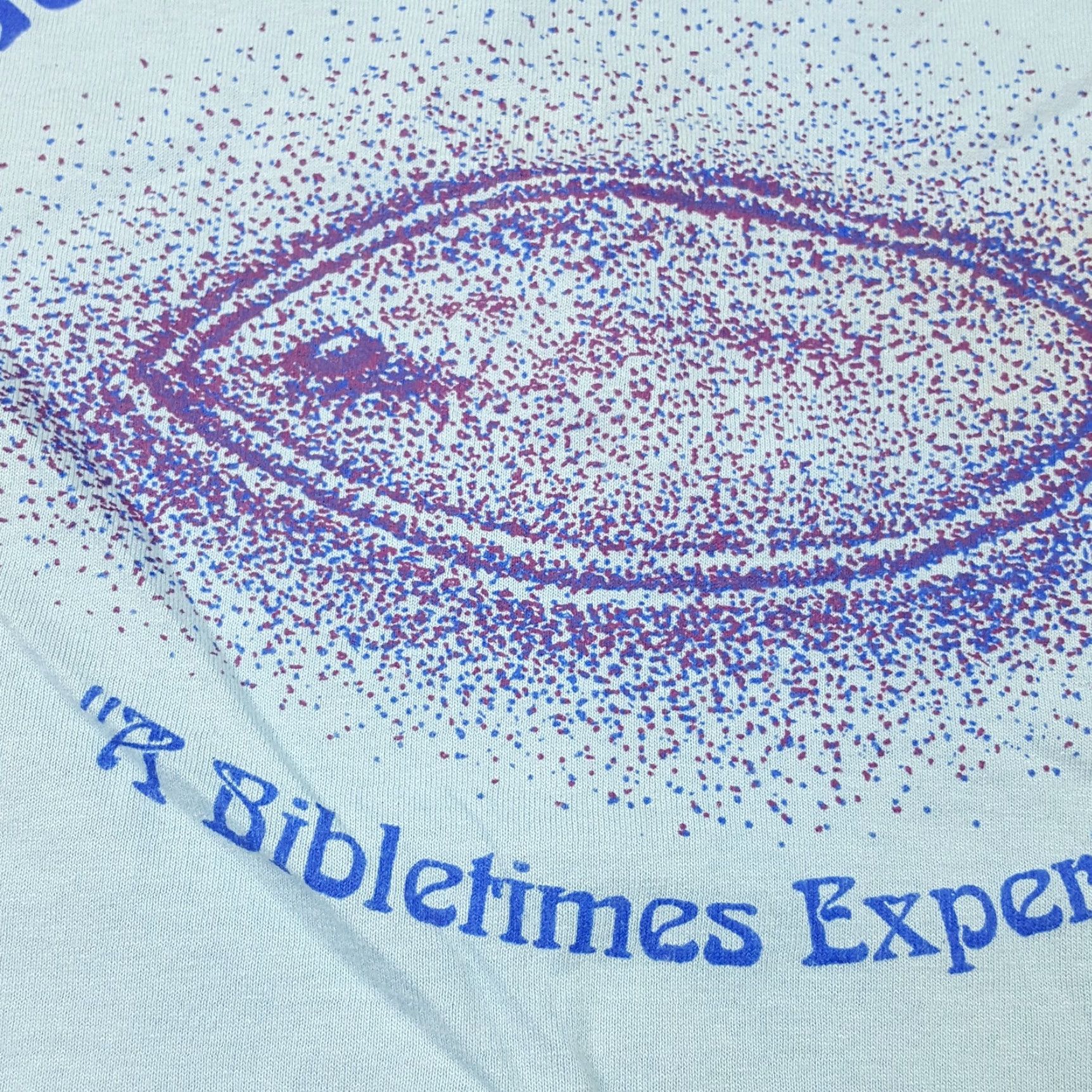 Vintage VINTAGE Jesus Fish Paint Splatter T-Shirt XL Mens Blue Screen Stars 90s Retro Church Bible Graphic Print Crew Neck Short Sleeve Size US XL / EU 56 / 4 - 3 Thumbnail