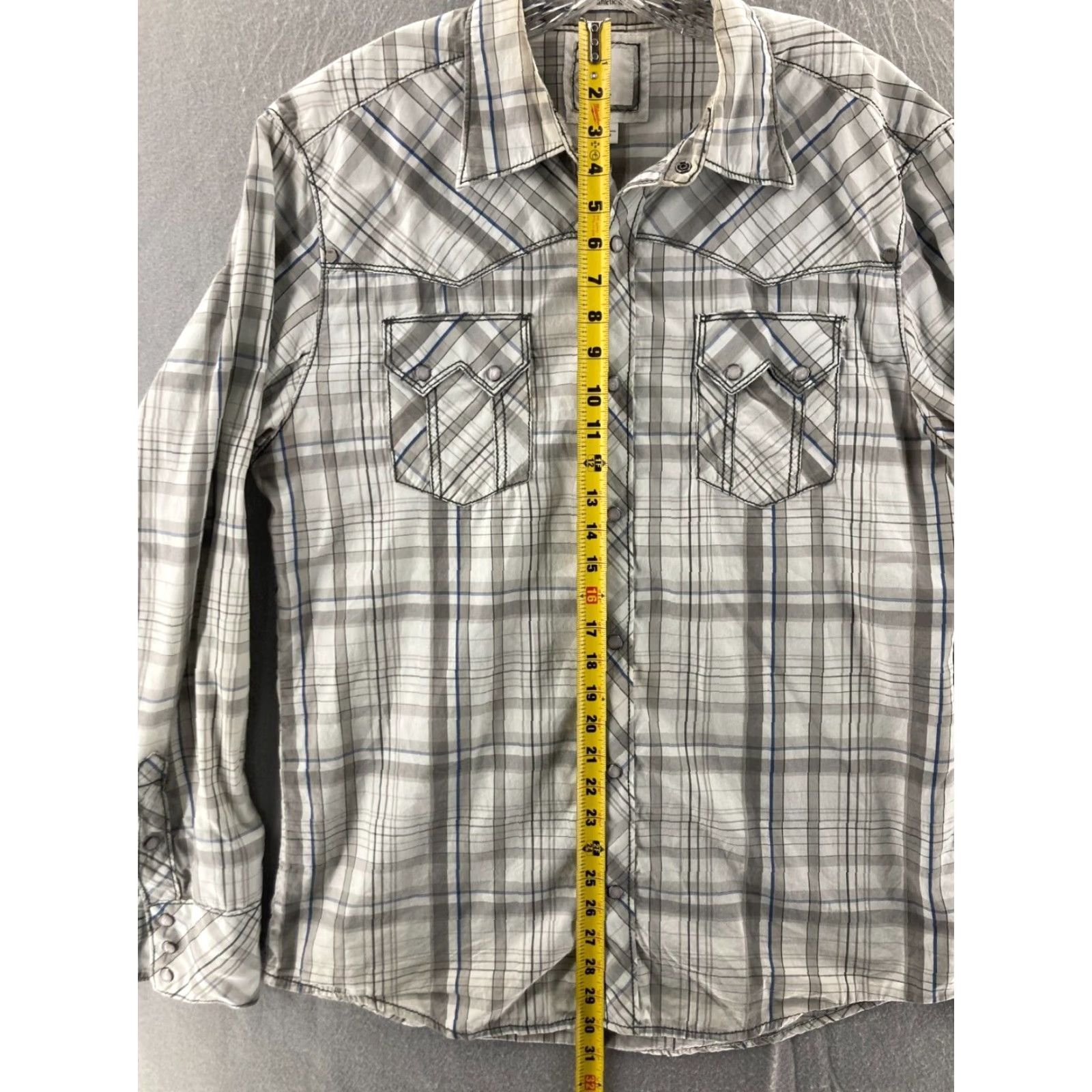 Vintage VINTAGE Buckle Shirt Mens Large Plaid Pearl Snap Western Cowboy Casual Athletic Fit Size US L / EU 52-54 / 3 - 3 Thumbnail