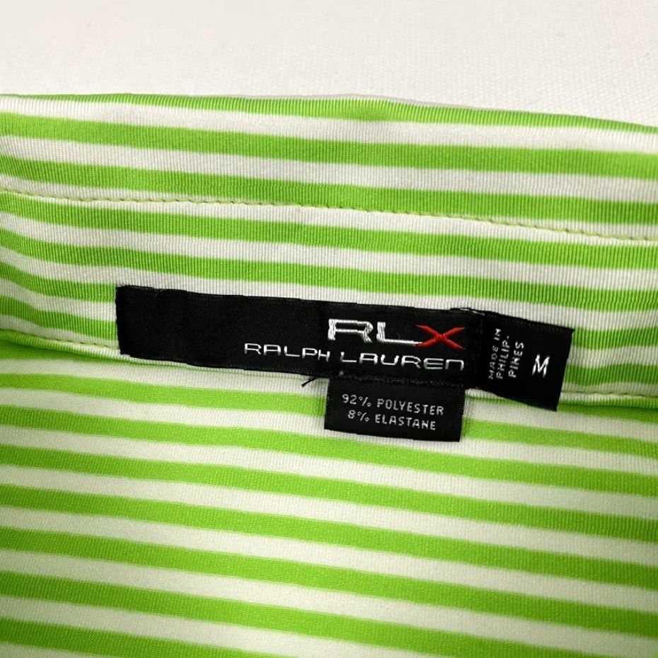RLX Ralph Lauren RLX Ralph Lauren Polo Shirt Mens M Sunoco Gas Station Employee Green Stripe Golf Shirt Size US M / EU 48-50 / 2 - 3 Thumbnail