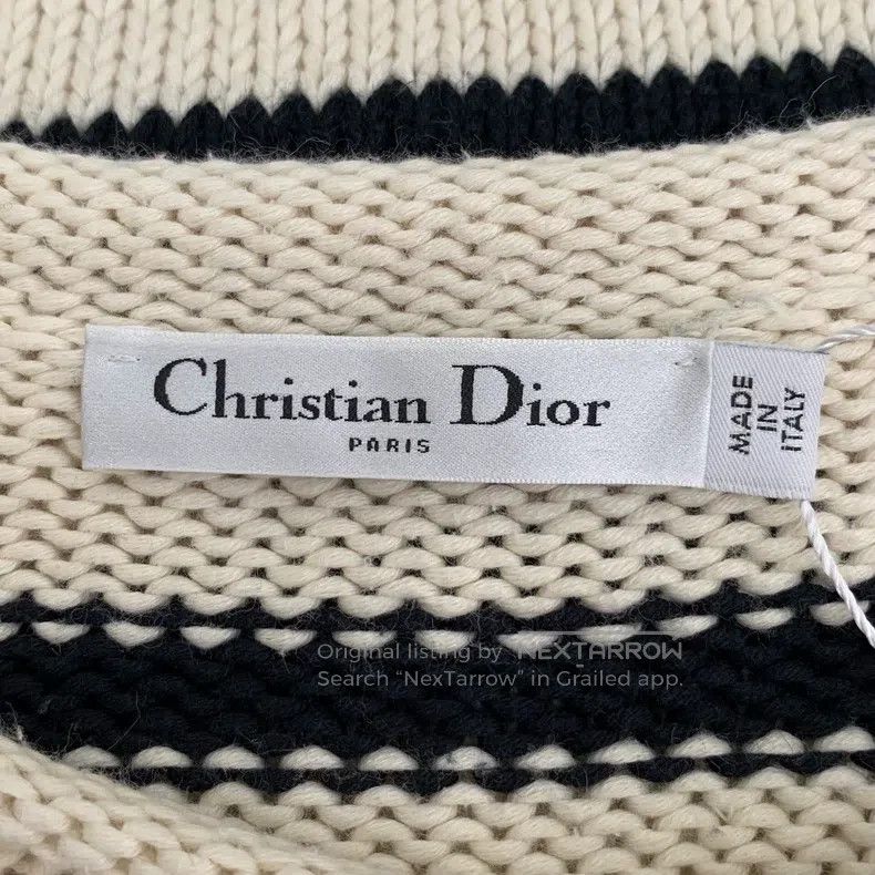 Dior Dior Colour-blocked striped cotton round-neck long-sleeved Size XS / US 0-2 / IT 36-38 - 6 Thumbnail