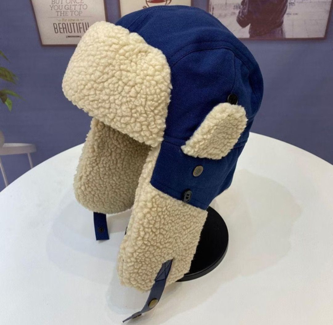 PPFM 💥Thicked winter canvas blue pilot hat Size ONE SIZE - 1 Preview