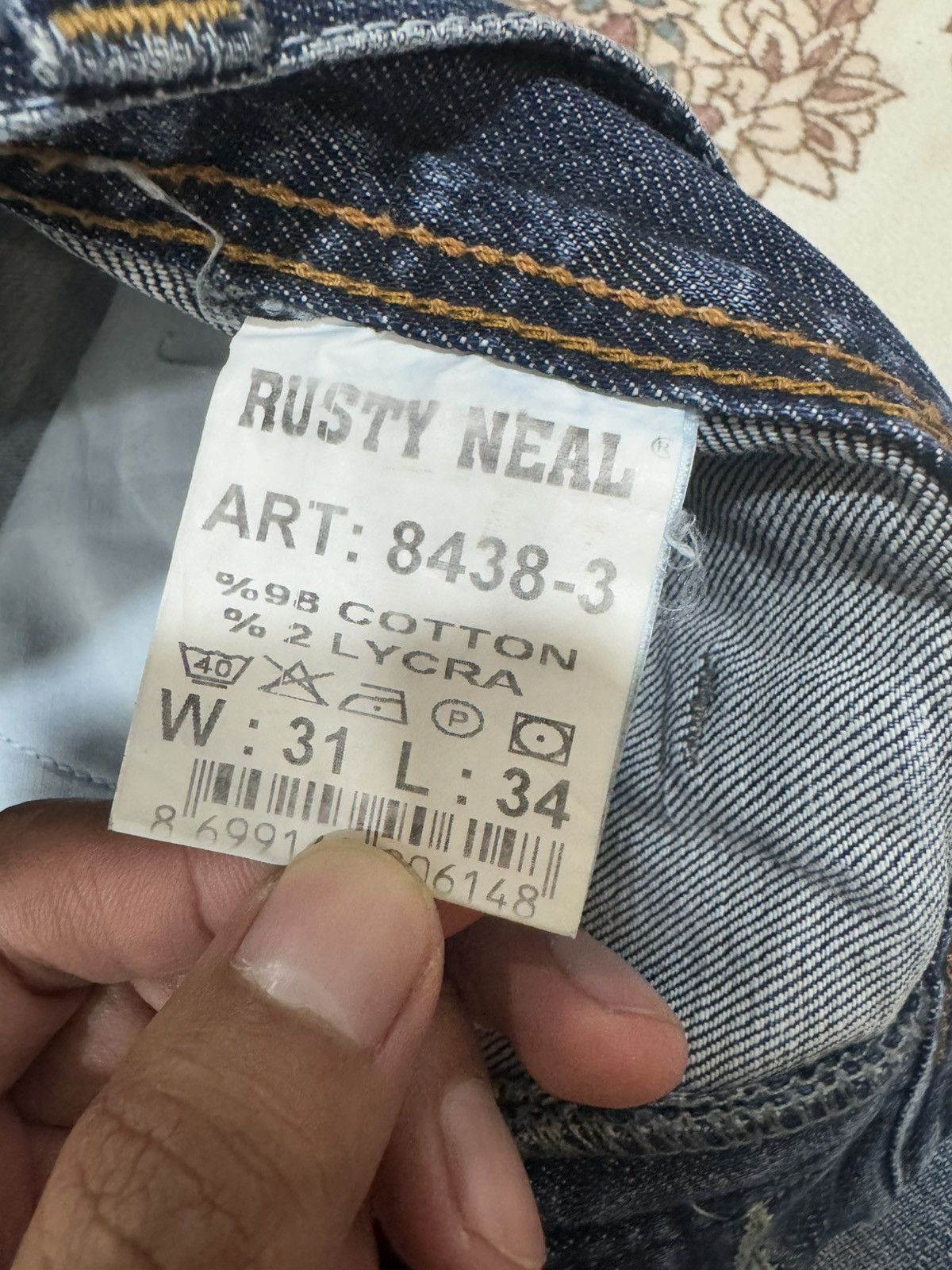 If Six Was Nine × Rusty × Vintage Vintage Rusty Neal Double Waist Low Rise Jeans Size US 34 / EU 50 - 9 Thumbnail