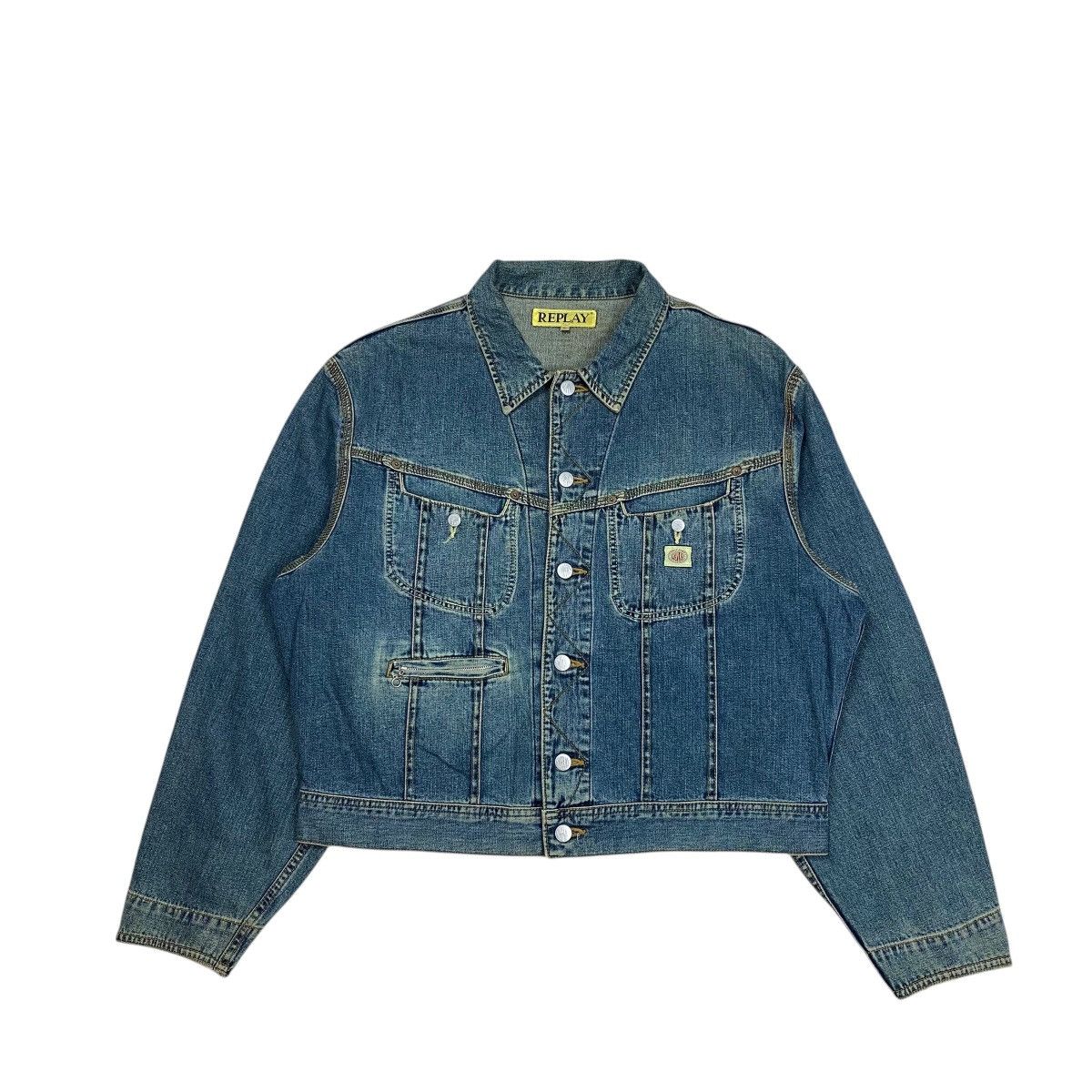 Replay Vintage Replay Italy Denim Trucker Jacket Size US L / EU 52-54 / 3 - 1 Thumbnail