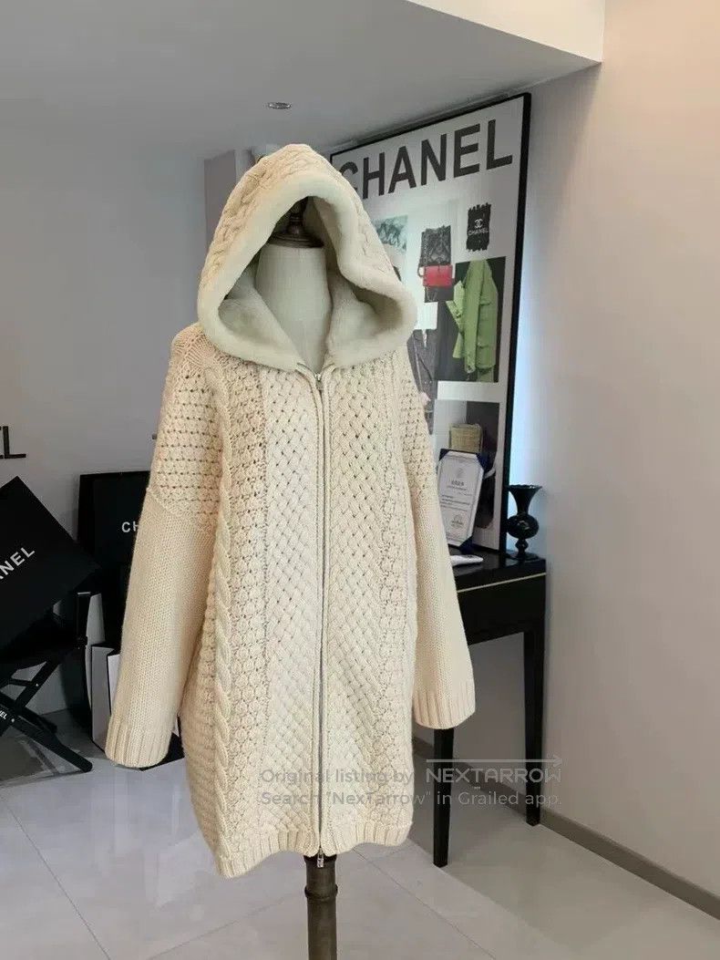 Loro Piana Loro Piana Long Cashmere Knit Hoodie Jacket with Fur Linin Size M / US 6-8 / IT 42-44 - 6 Thumbnail