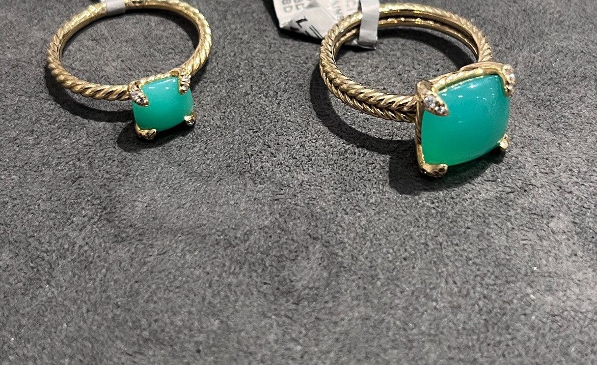 David Yurman o1s1wg111025 R12598D /Size 7/Ring with Chrysoprase in Golden Size ONE SIZE - 5 Thumbnail