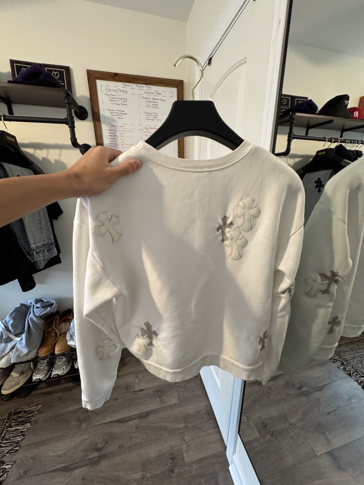 Chrome Hearts Chrome Heart Cross Patch Crewneck Size US M / EU 48-50 / 2 - 4 Thumbnail