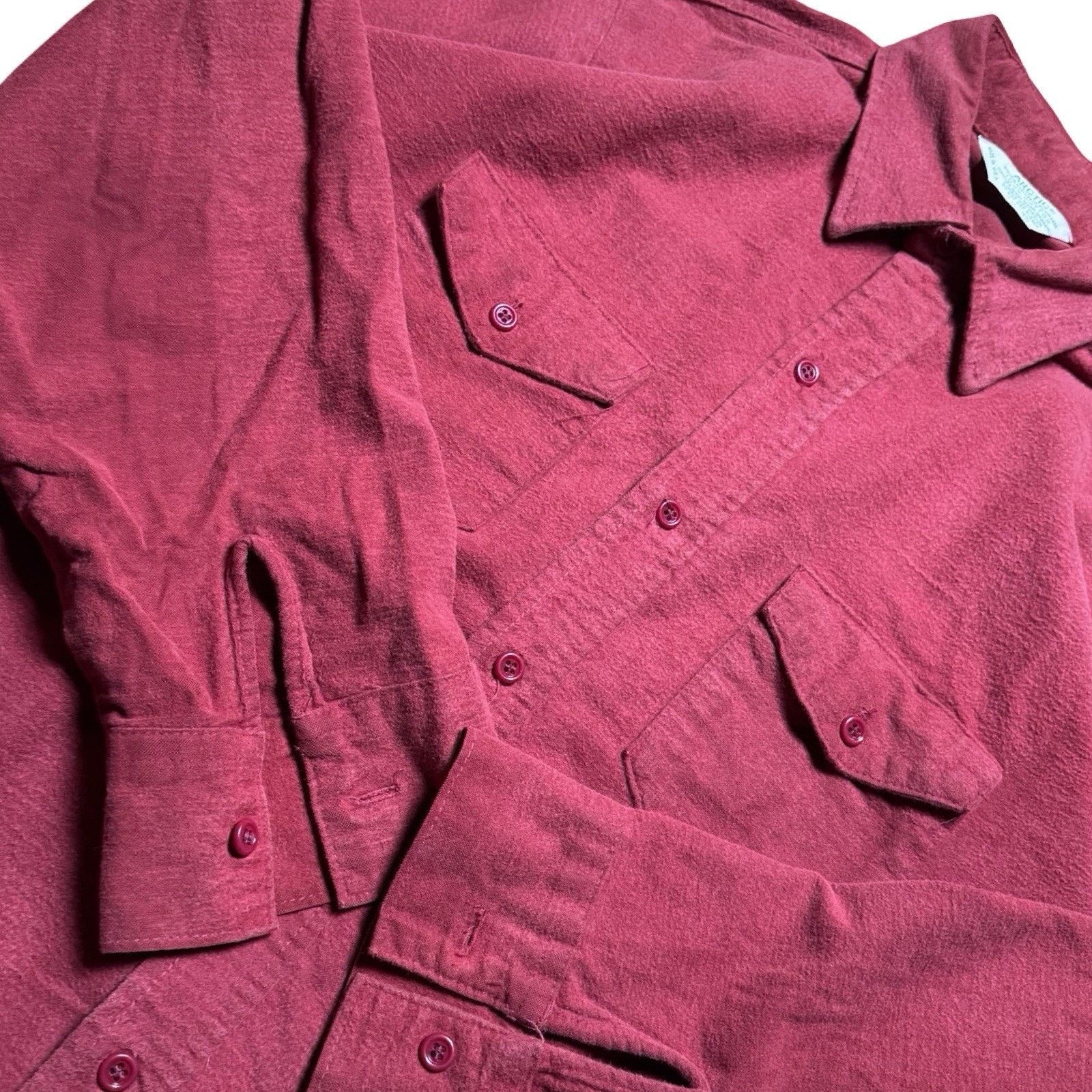 Other Vintage Arctic Chamois Shirt Button L USA Made 90s Mens Red Size US L / EU 52-54 / 3 - 4 Thumbnail