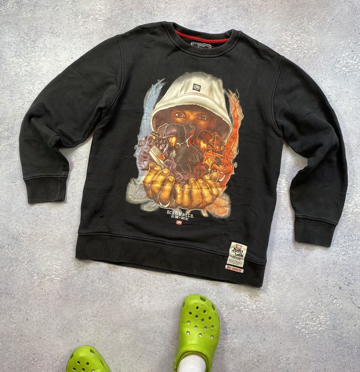 Ecko Unltd. Ecko Black Men’s Sweatshirt With Big Logo Reg Tomk Size US XL / EU 56 / 4 - 1 Thumbnail