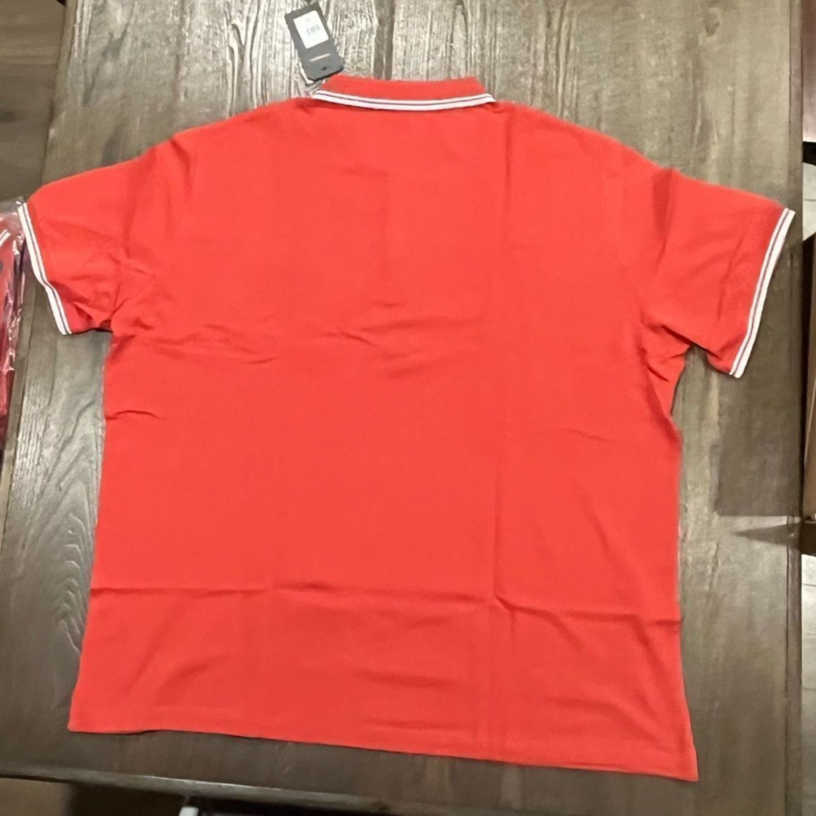 Vintage NWT Johnny Bigg Harper Tipped Pique Polo Shirt Tangerine 5X Size US XXL / EU 58 / 5 - 2 Thumbnail