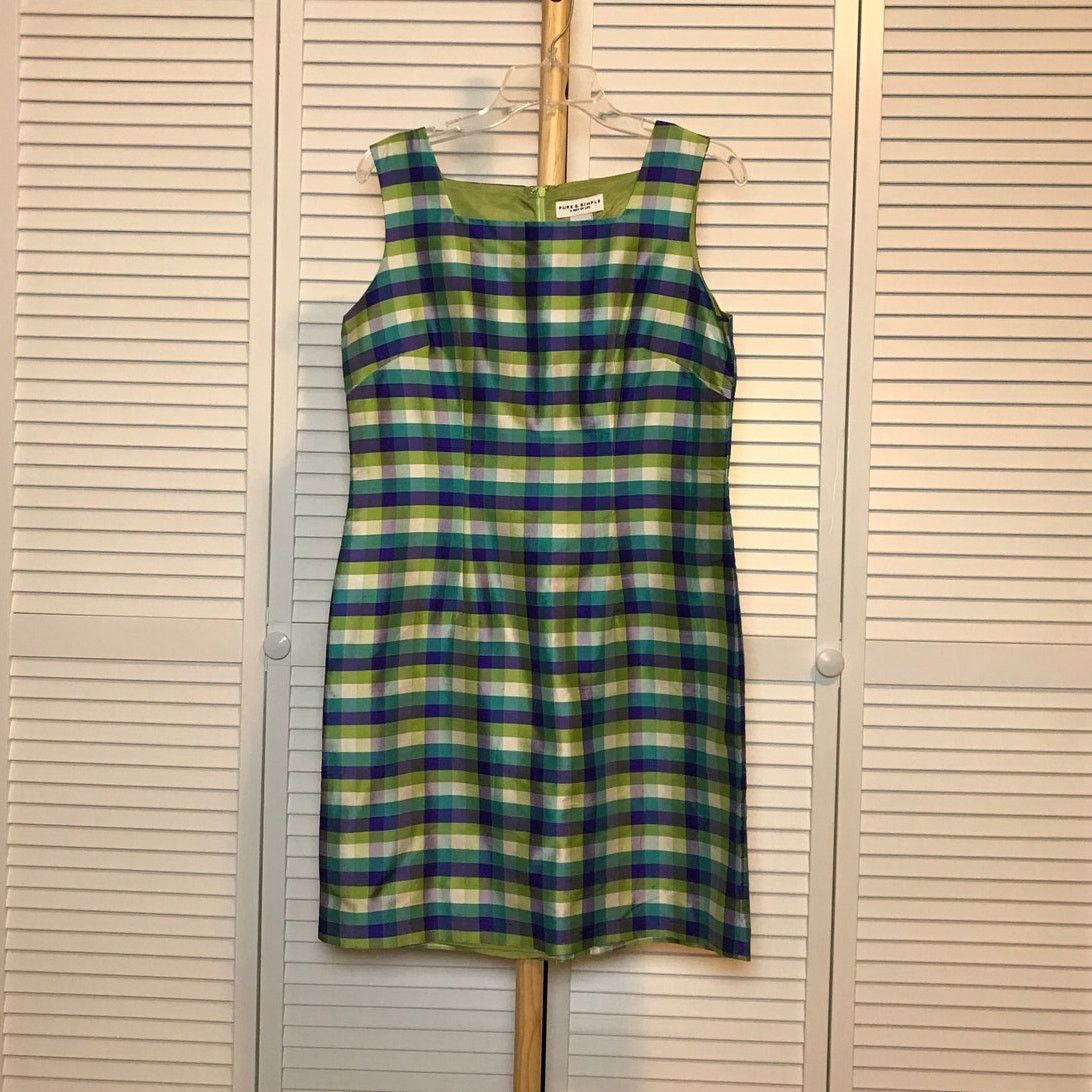 Other Pure & Simple Silk Vintage Square Neck Sheath Dress 8 Size M / US 6-8 / IT 42-44 - 1 Thumbnail