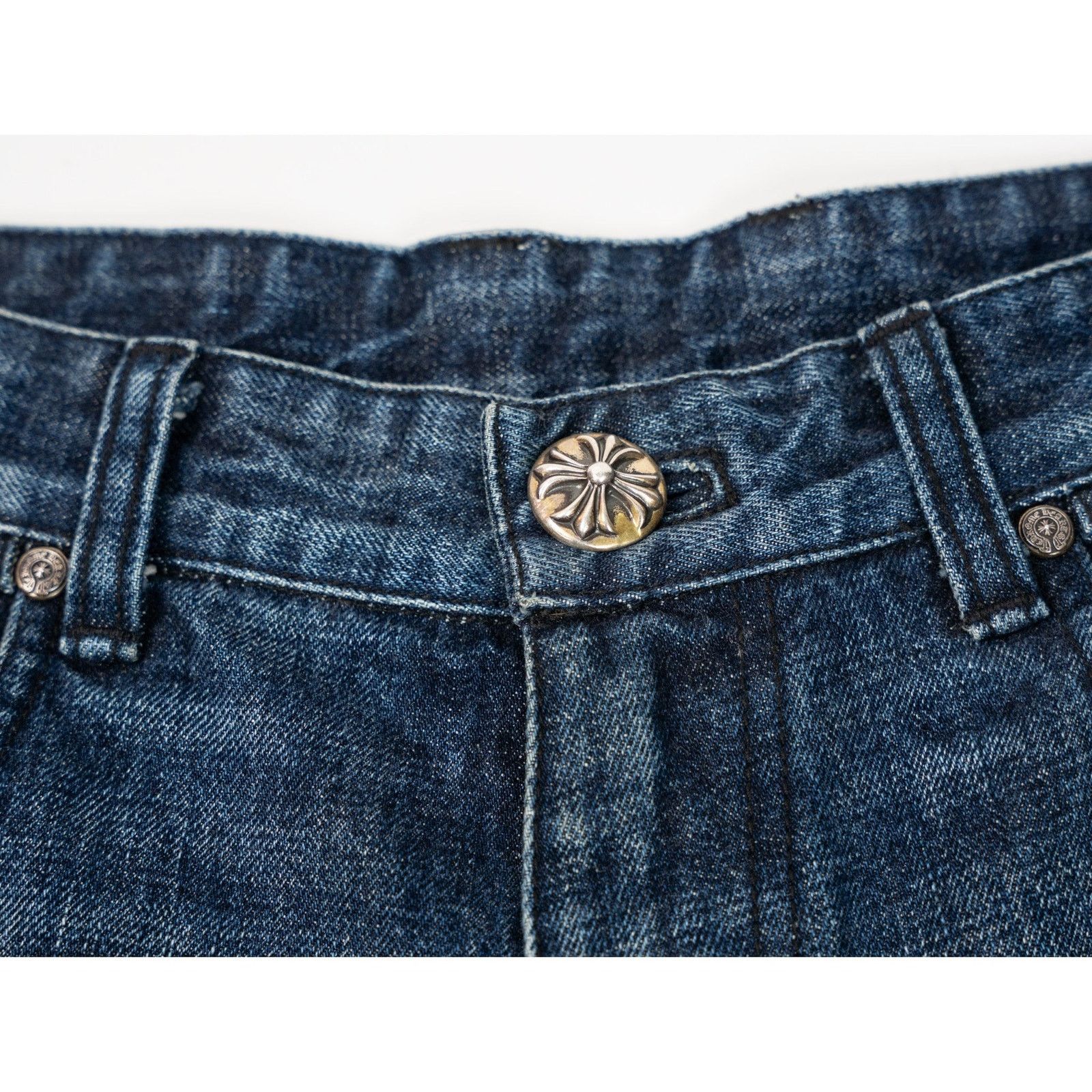 Chrome Hearts Denim Black Cross Patch Shorts Size US 28 / EU 44 - 6 Thumbnail