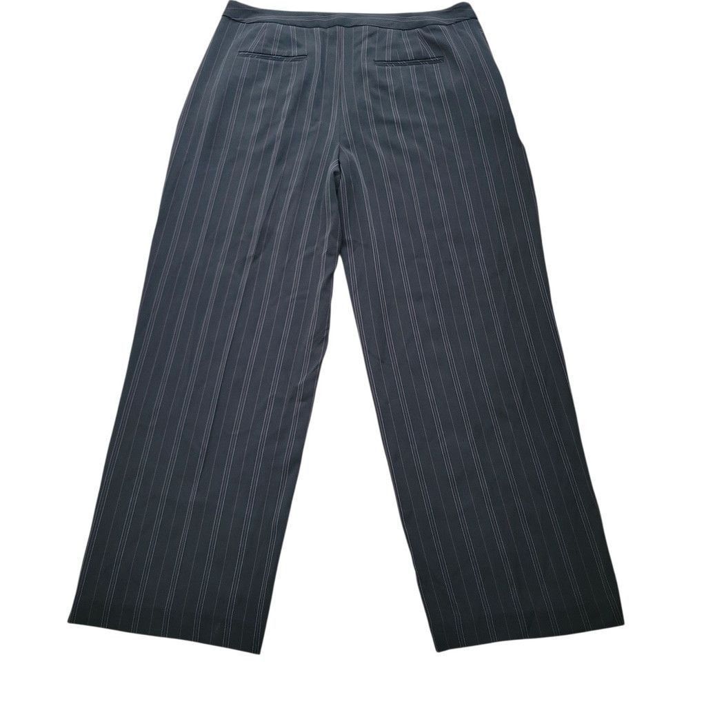 Jones New York Jones New York Fashion Stripe Black Wide-Leg Dress Pants 16 Size 38" / US 16 / IT 52 - 6 Thumbnail