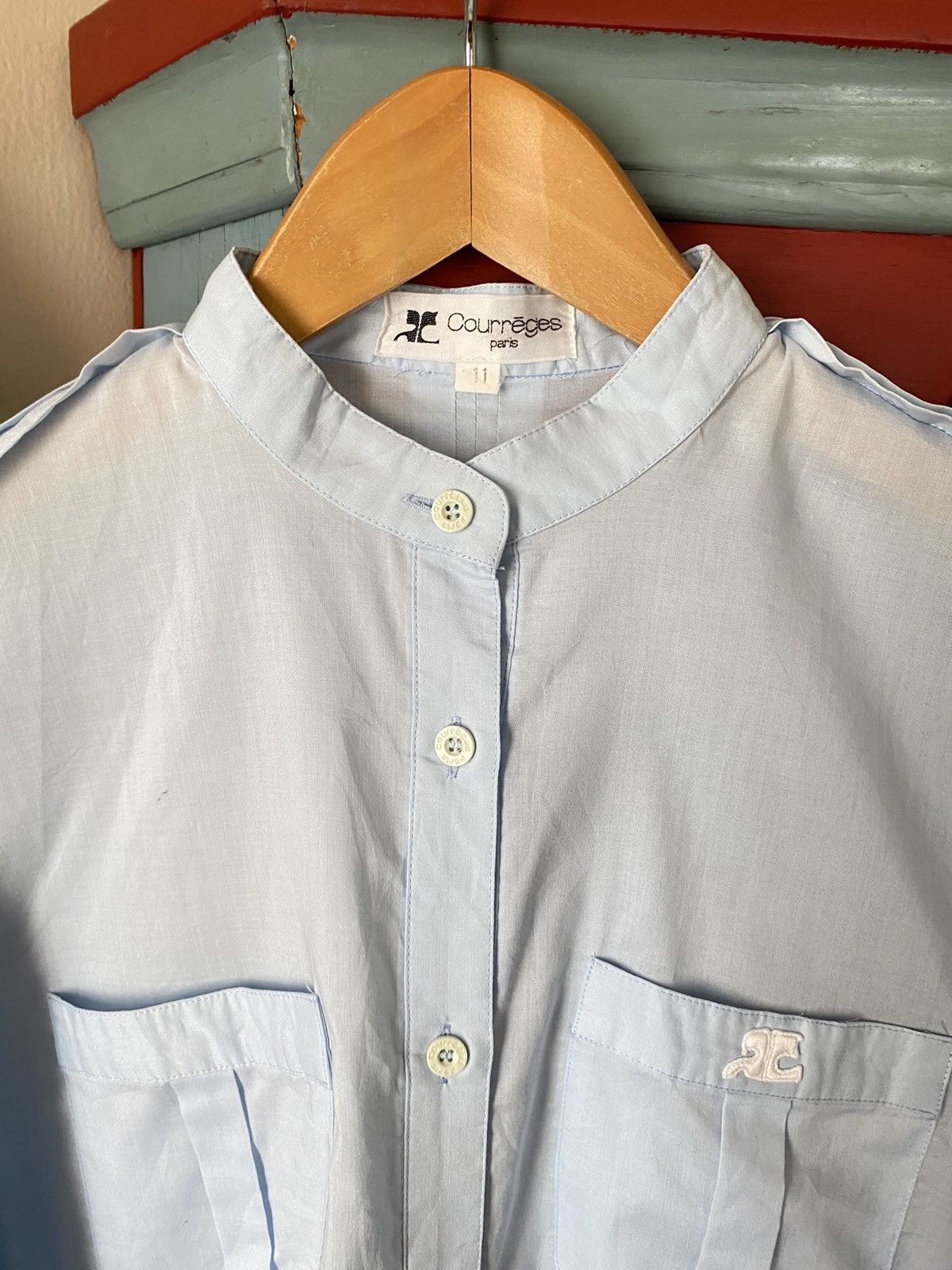 Courreges Courrèges Sky Blue Shirts Size L / US 10 / IT 46 - 4 Thumbnail