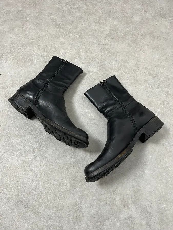 Prada 2000s Prada Black Leather Ankle Boots Size US 7 / IT 37 - 7 Thumbnail