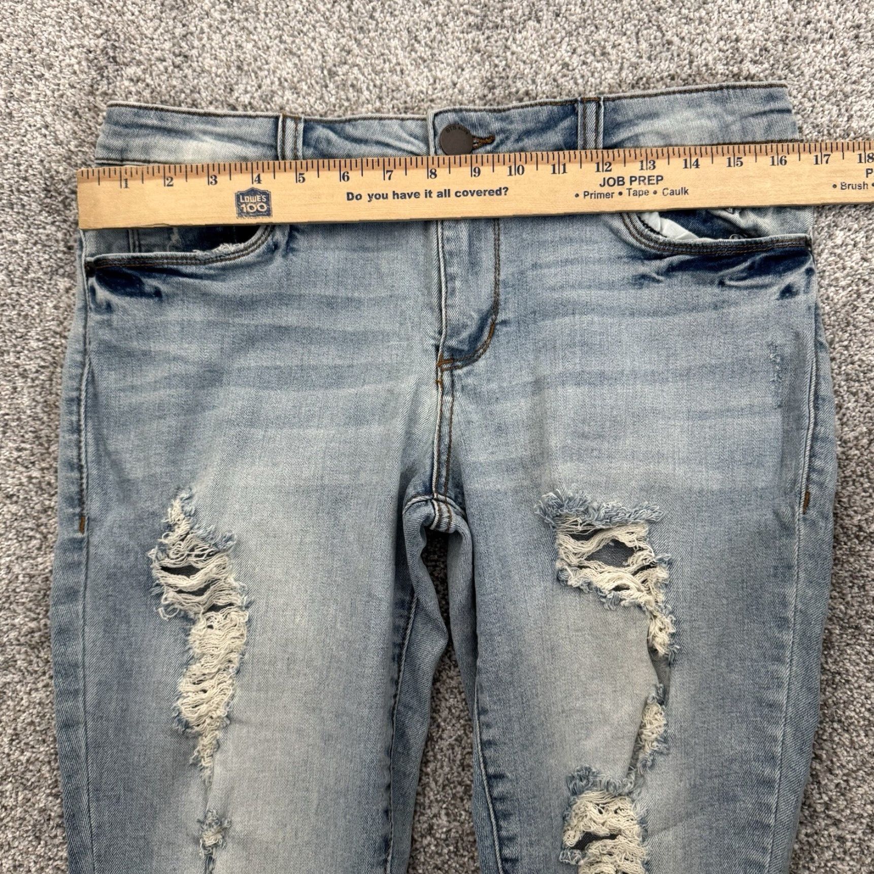 Vintage STS Blue Distressed Ankle Skinny Jean Womens Size 31 Mid Rise Light Wash Grunge Jeans Size 24" / US 00 / IT 34 - 5 Thumbnail