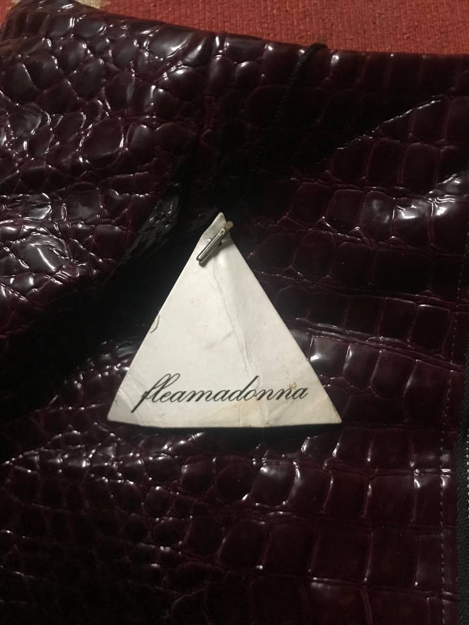 Other Fleamadonna Faux Pyton Skirt Burgundy Apink K-pop Size 24" / US 00 / IT 34 - 5 Thumbnail