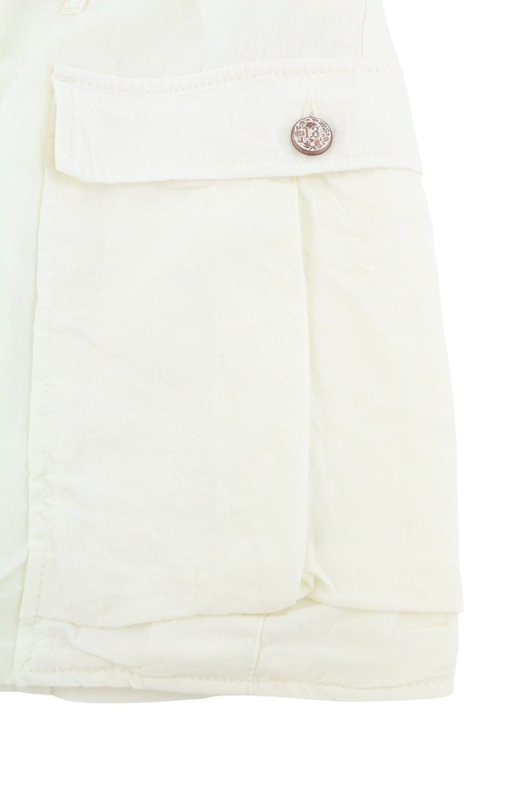 R13 BUBBLE SKORT 28 White Linen Patch Pocket Shorts 90034 Size 28" / US 6 / IT 42 - 11 Thumbnail