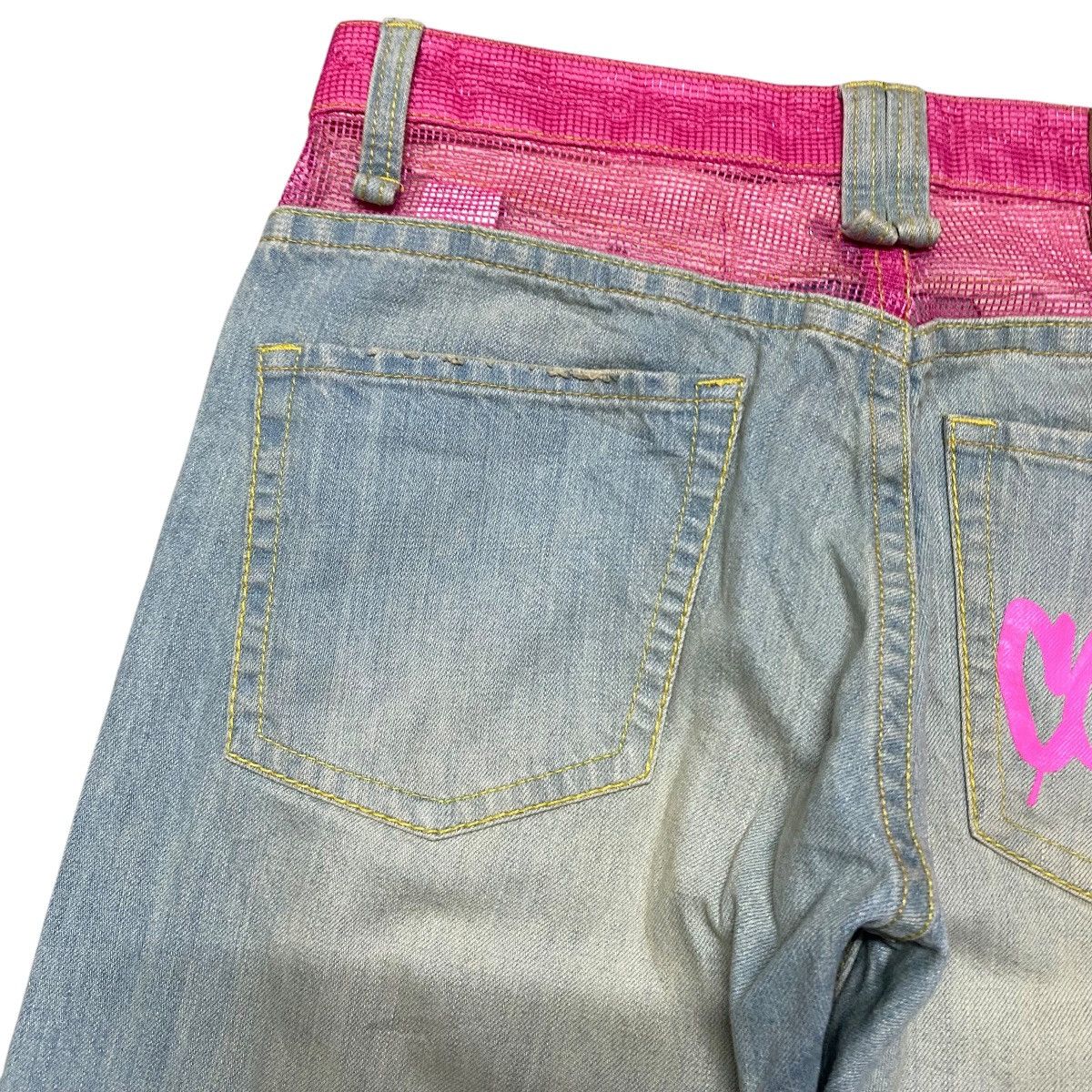 Japanese Brand CO&LU Denim Mesh Painter Jeans Size US 33 - 10 Thumbnail