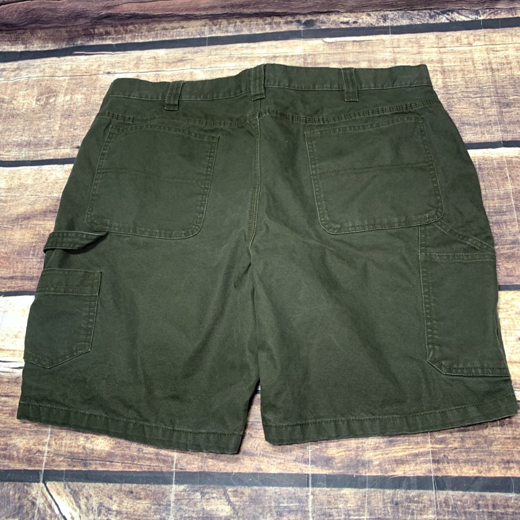 Vintage Red Head Carpenter Shorts Green Mens Size 42 Canvas Workwear Cargo Size US 42 / EU 58 - 6 Thumbnail