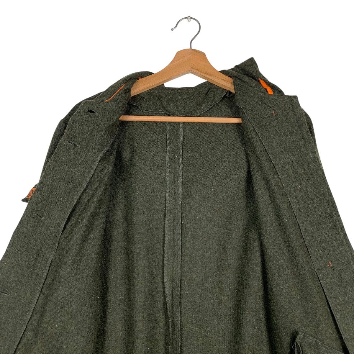 Other INVITATION Olive Green Wool Hooded Overcoat #1377-C62 Size US XS / EU 42 / 0 - 13 Thumbnail