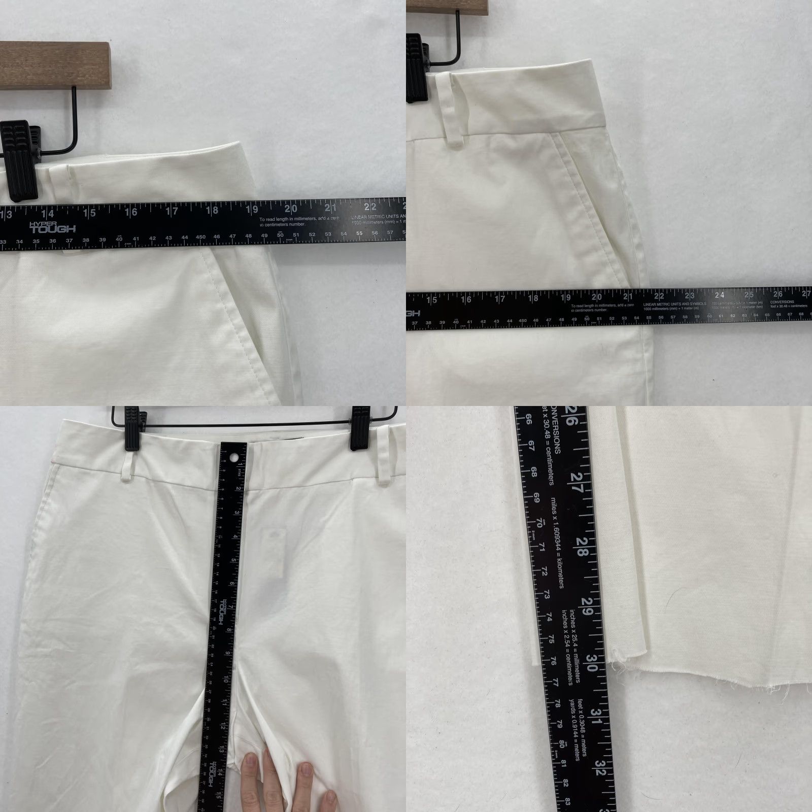 Talbots Talbots Pants Womens 16 White Heritage Straight Leg Chino Cotton Stretch Pockets Size 38" / US 16 / IT 52 - 8 Thumbnail