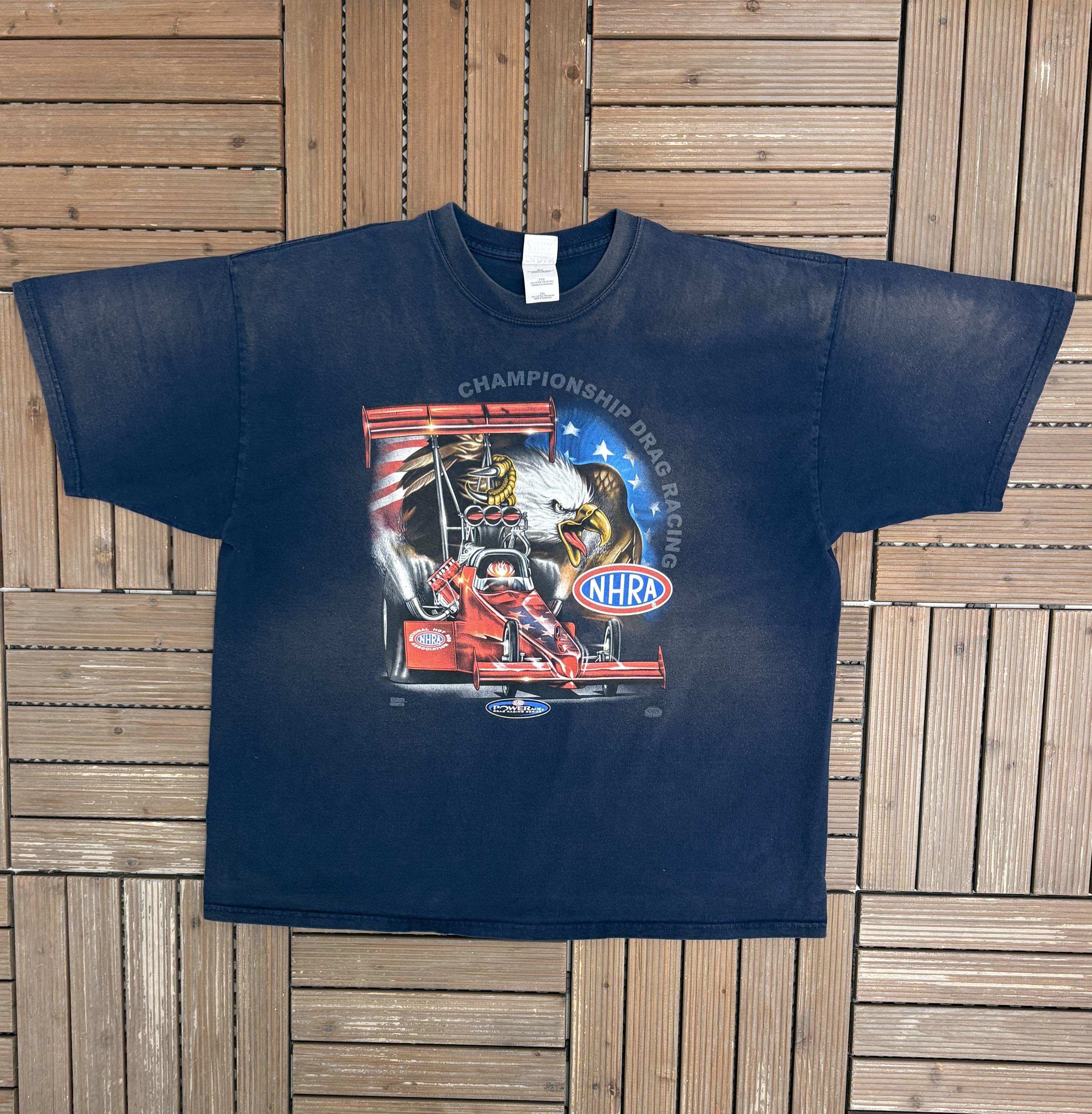 Vintage NHRA Championship Drag Racing Vintage Blue T-Shirt Tee Size US XXL / EU 58 / 5 - 1 Thumbnail