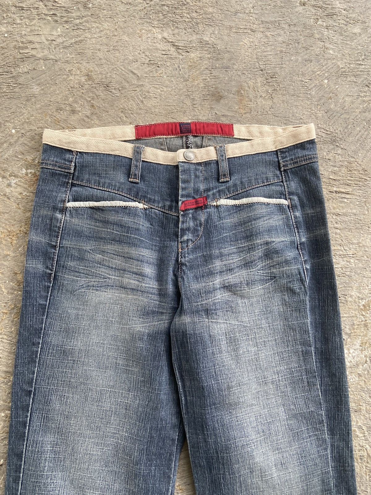 Marithe + Francois Girbaud 2000s Marithe Francois Girbaud - Wrinkled Denim Pants Size US 26 / EU 42 - 3 Thumbnail