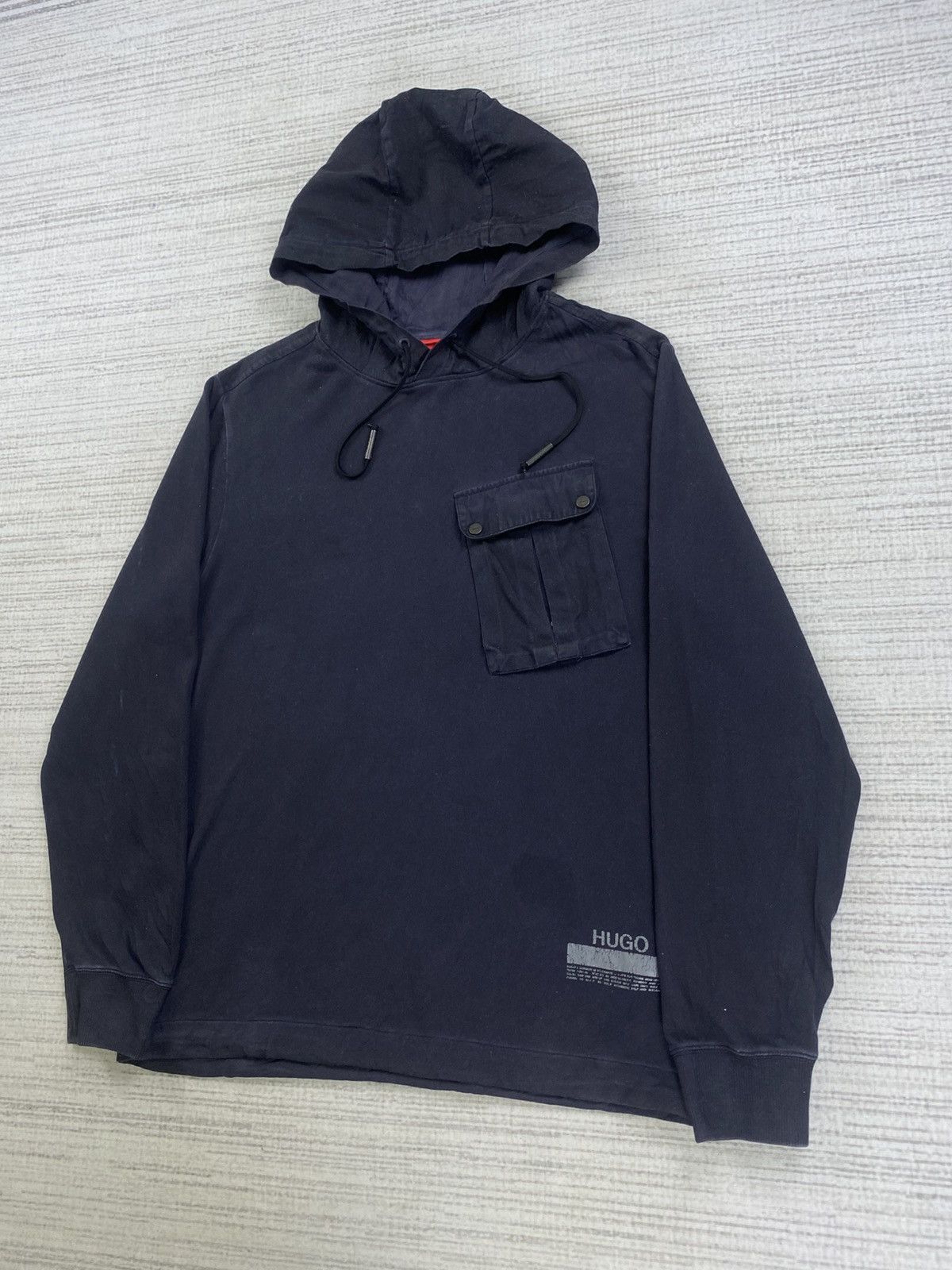 Hugo × Hugo Boss × Vintage Vintage Hugo Boss Single Pocket Hoodie Size US M / EU 48-50 / 2 - 4 Thumbnail