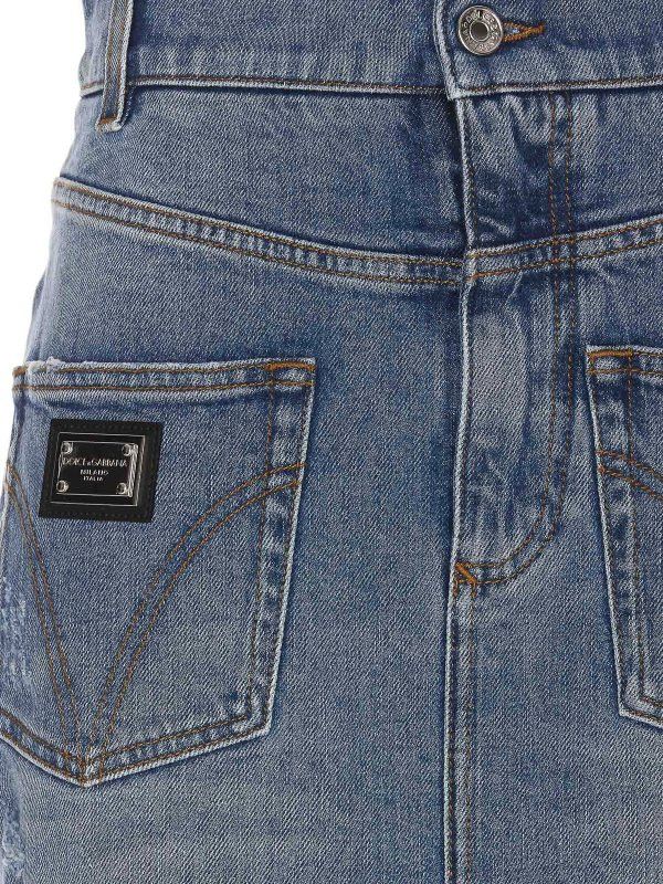 Dolce & Gabbana o1y0925 Denim Mini Skirt in Blue Size 27" / US 4 / IT 40 - 4 Thumbnail