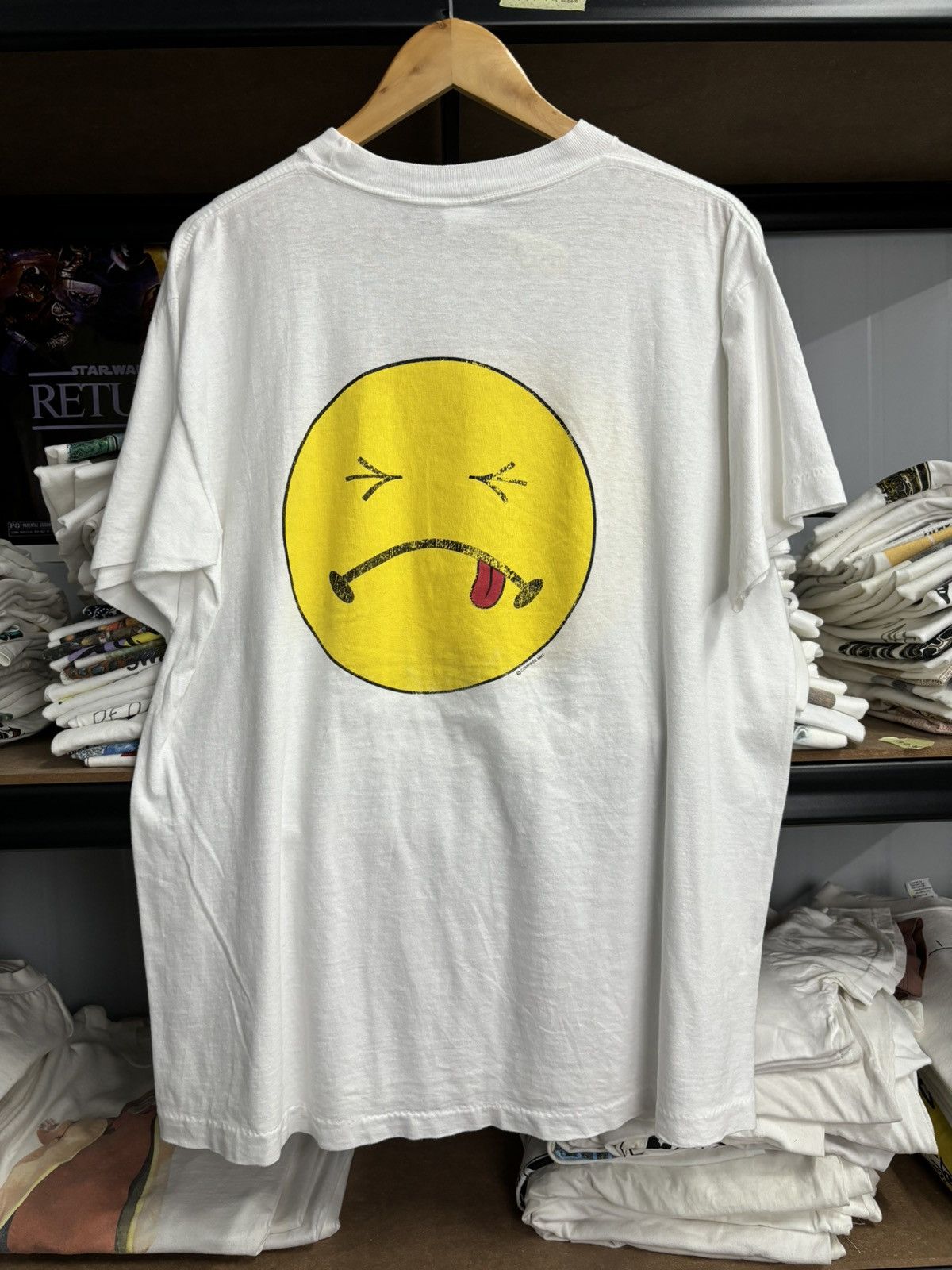 Vintage RARE! Vintage 90’s Smiley Headshot Art Size US XL / EU 56 / 4 - 6 Thumbnail