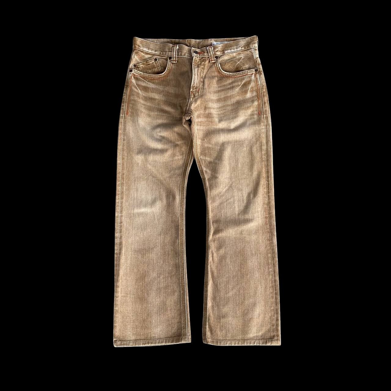 BOOTCUT🔥 VINTAGE EDWIN EXCLUSIVE FADED BROWN BUCKLE BACK