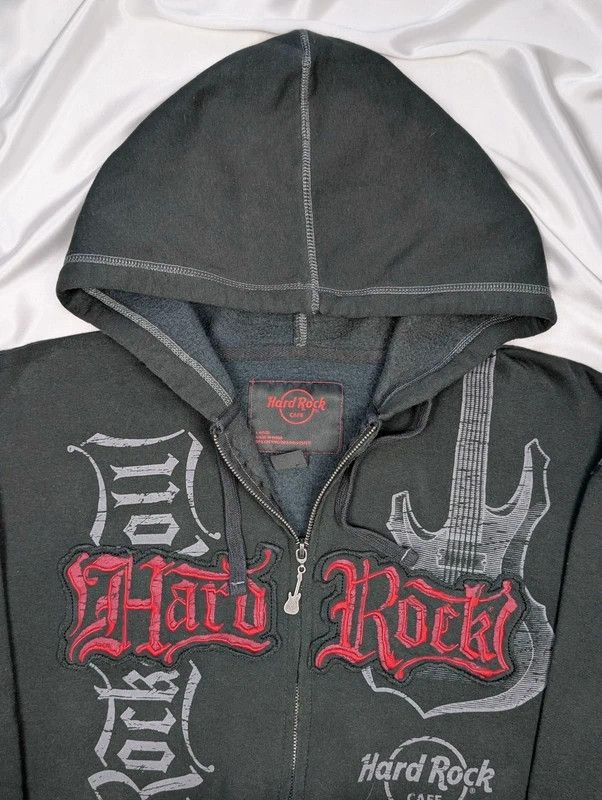 Hard Rock Cafe Rare Vintage Zip Hoodie Hard Rock Affliction opium y2k 90s Size US L / EU 52-54 / 3 - 3 Thumbnail