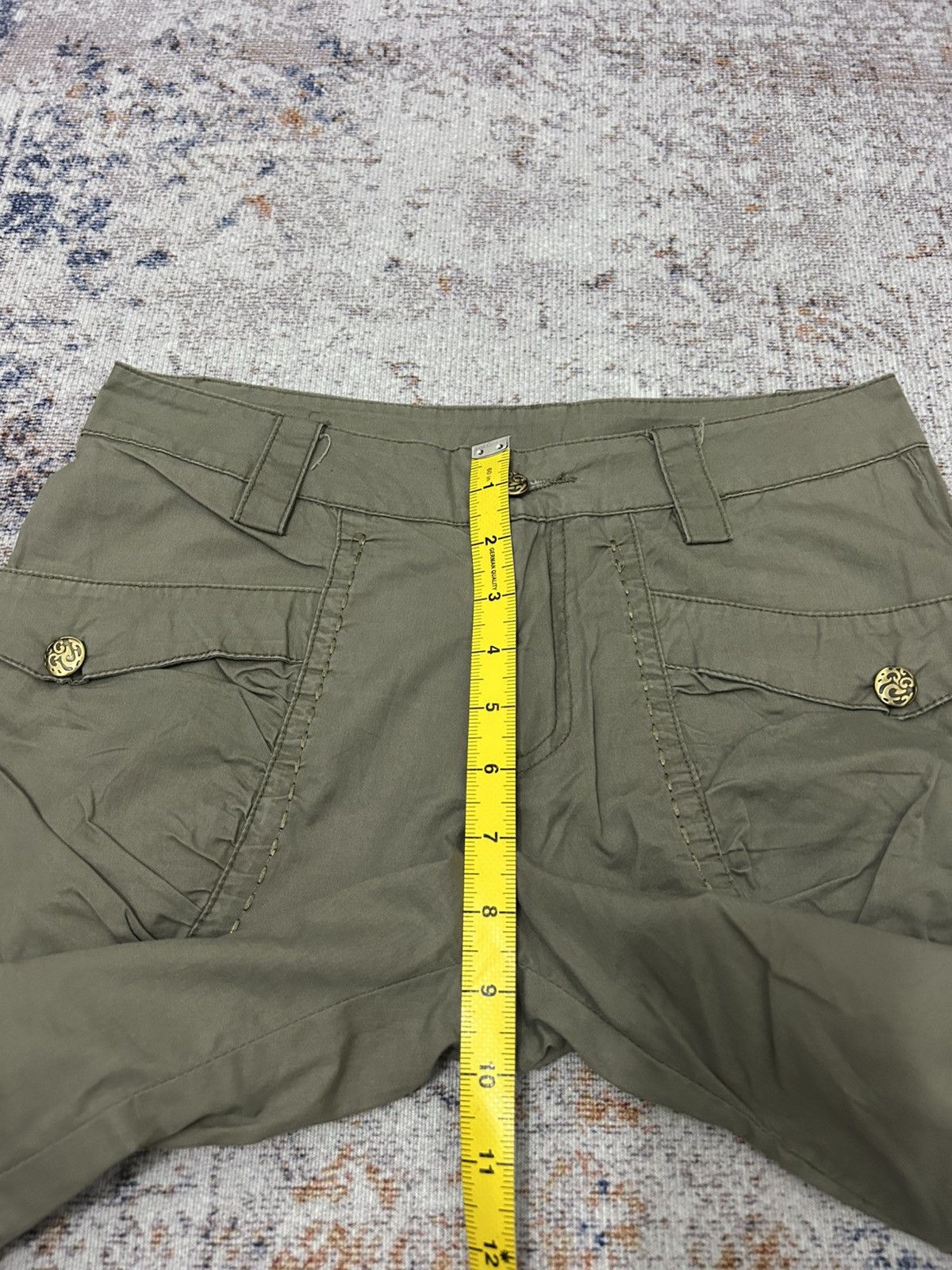 Le Grande Bleu (L.G.B.) Japanese Army Cargo Flare Pants Goa style Size US 28 / EU 44 - 15 Thumbnail