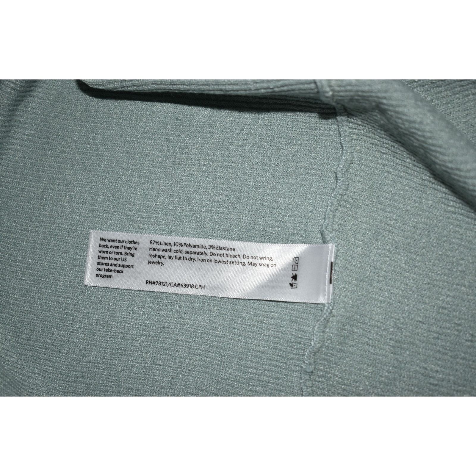 Eileen Fisher EILEEN FISHER Mist Green Linen Knit Crew Neck Sweater Sz XS Size XS / US 0-2 / IT 36-38 - 6 Thumbnail