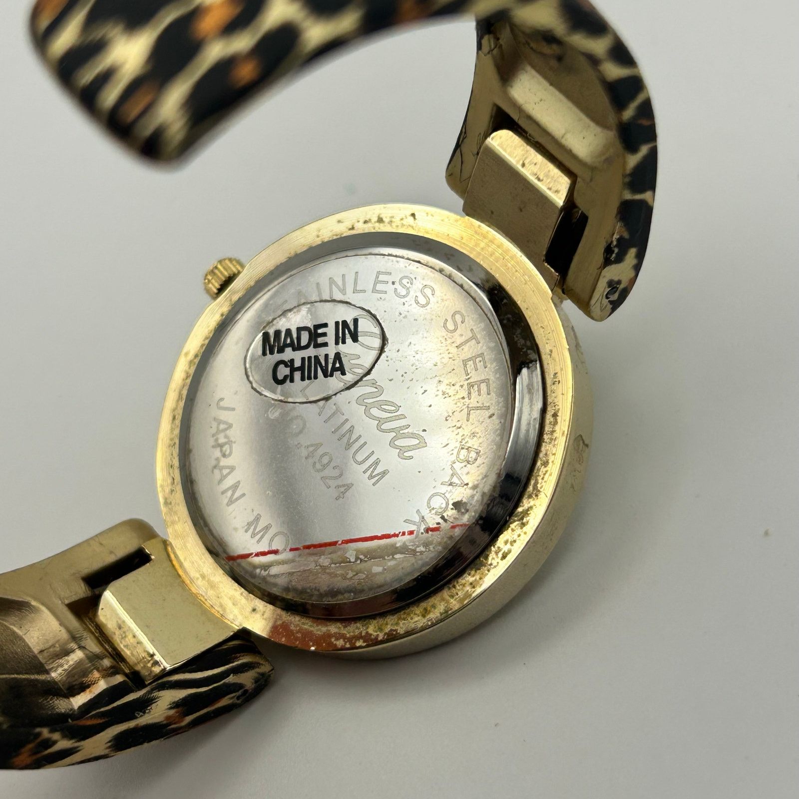 Geneva Geneva Platinum Women's Leopard Print Bangle Cuff Watch Size ONE SIZE - 6 Thumbnail