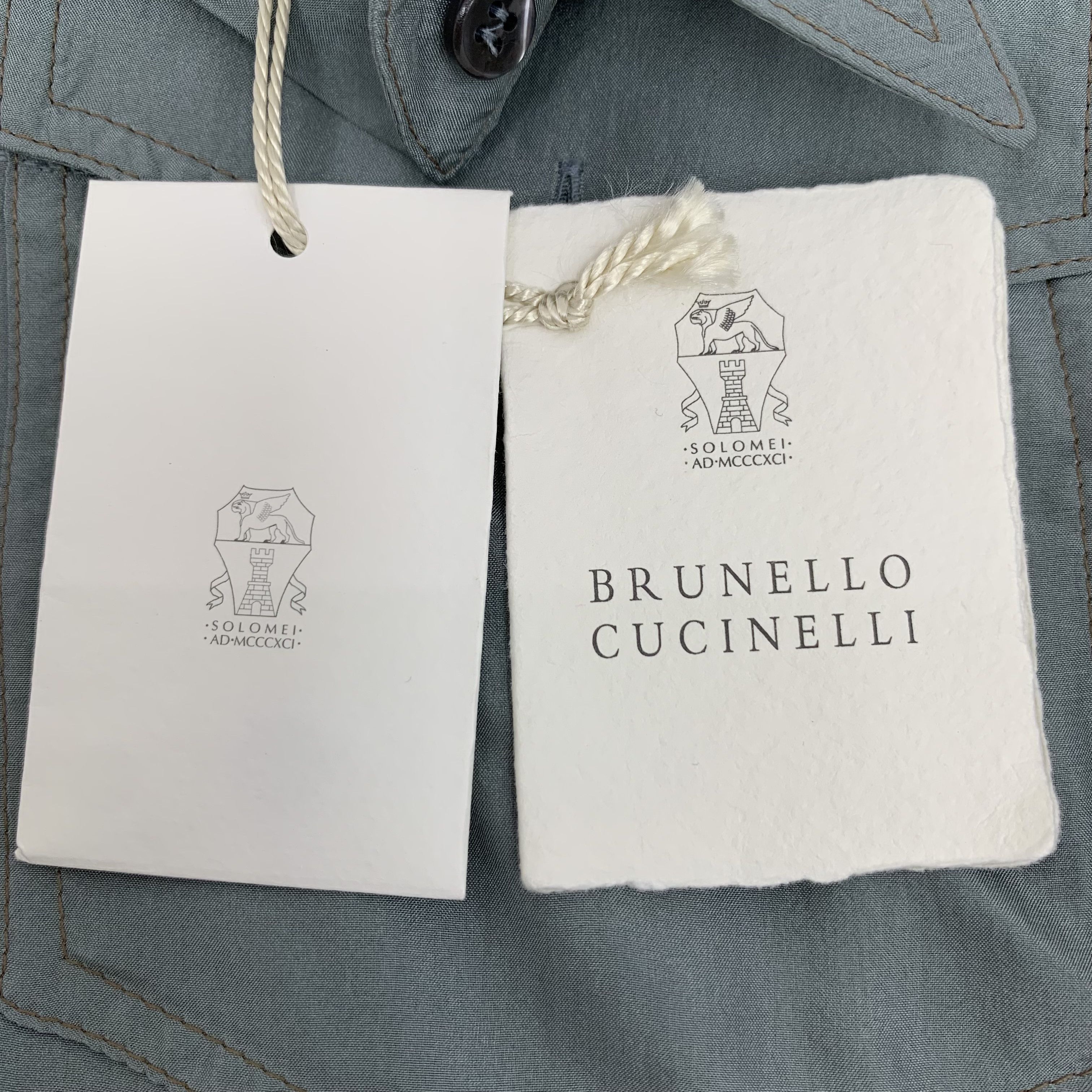 Brunello Cucinelli CM0216 Brunello Cucinelli Womens Oversized Button-Up Shirt Size S / US 4 / IT 40 - 6 Thumbnail