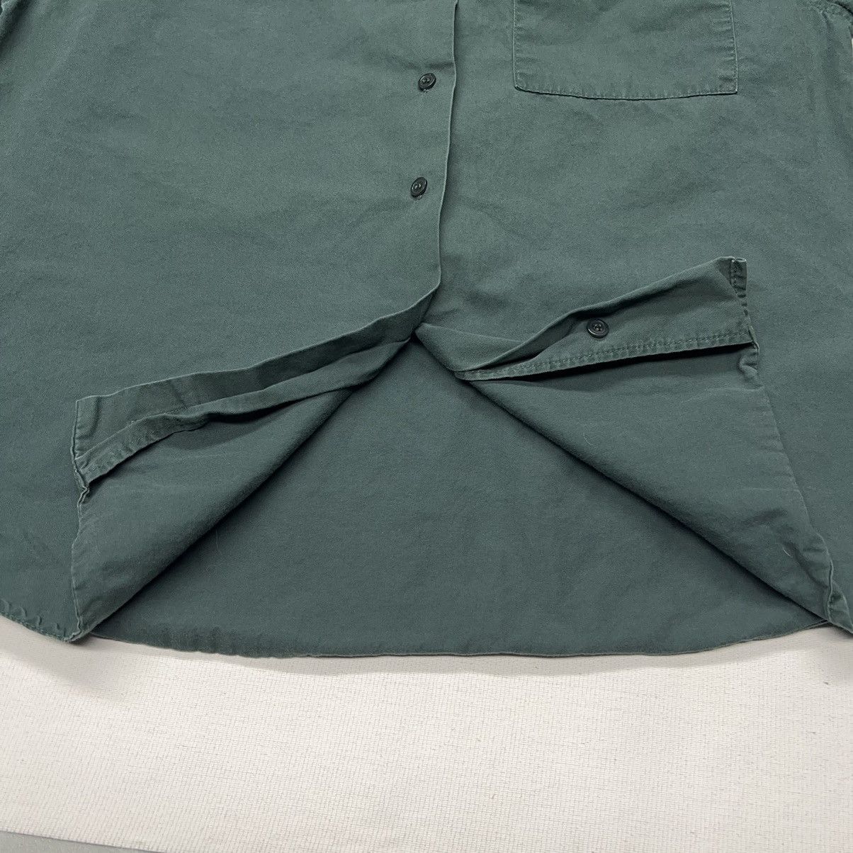 Vintage × Woolrich Woolen Mills Woolrich Button Up Shirt Green Pocket Solid Fern Classic Size M / US 6-8 / IT 42-44 - 7 Thumbnail