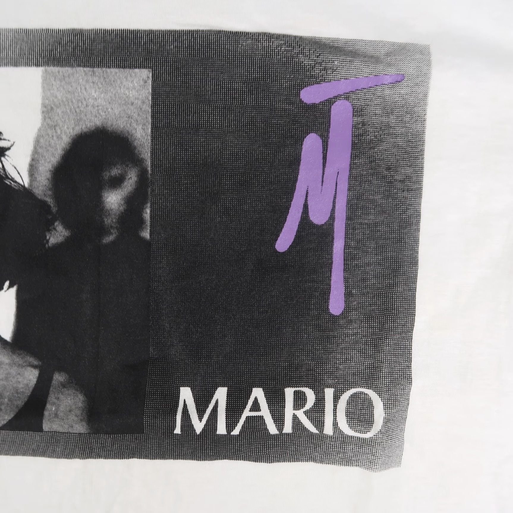Vintage VINTAGE Mario Testino Art T-Shirt Mens XL White 90s Photographer Photo Model Logo All Seasons Size US XL / EU 56 / 4 - 4 Thumbnail