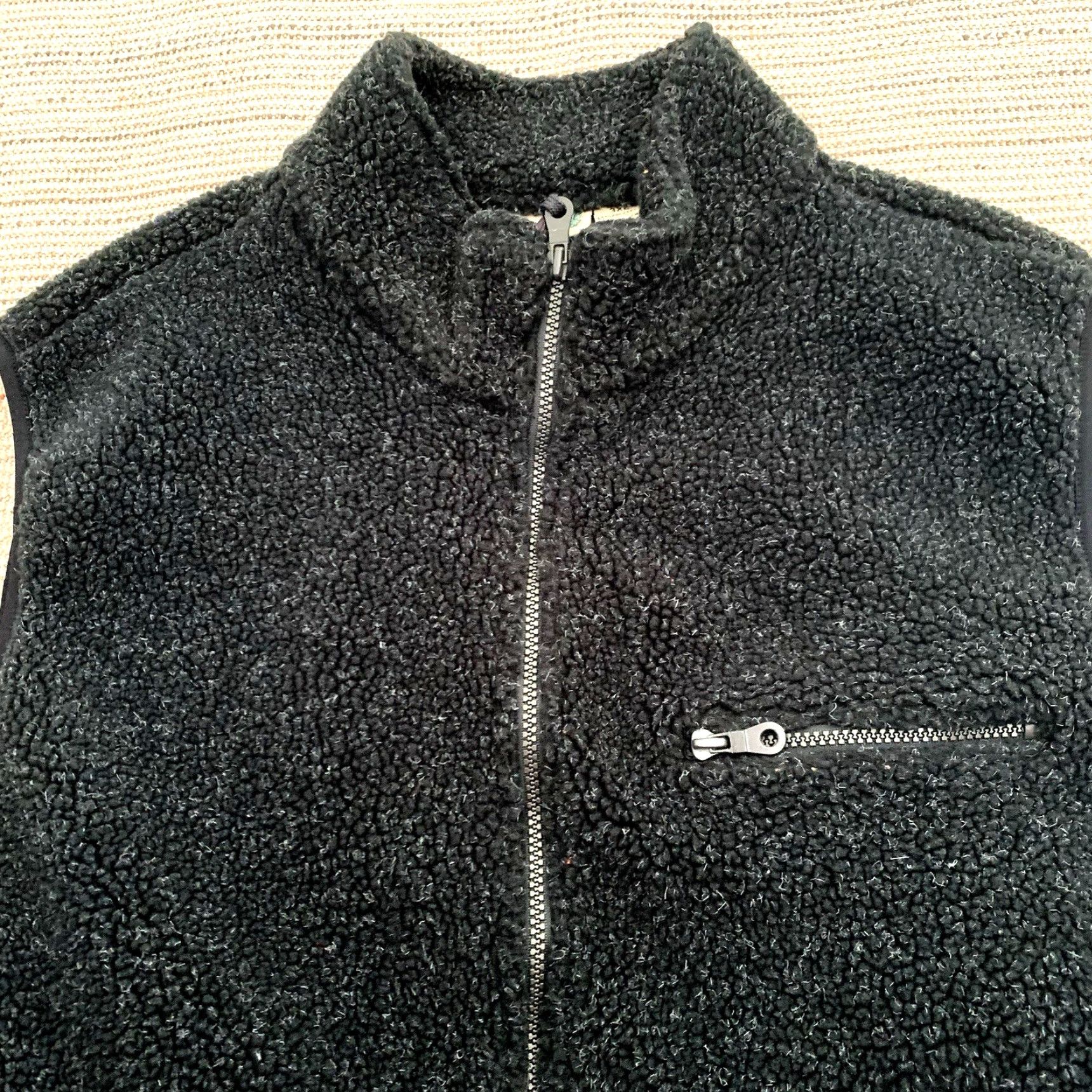 Vintage Fieldmaster Mens Vest 3XL Black Gray Faux Sherpa Full Zip Pockets Size US XXL / EU 58 / 5 - 3 Thumbnail