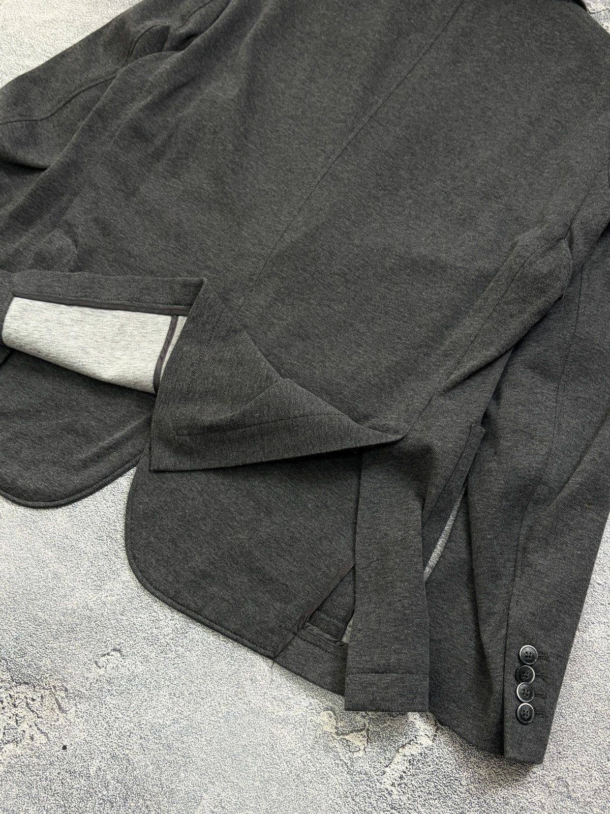 Hackett Hackett London Grey Cotton Blend Knit Sport Coat XL Size 44R - 15 Thumbnail
