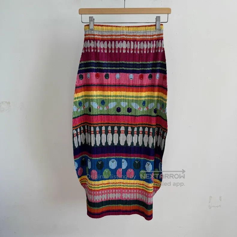 Issey Miyake Issey Miyake size:3 Color-block Skirt Size 22" - 1 Thumbnail