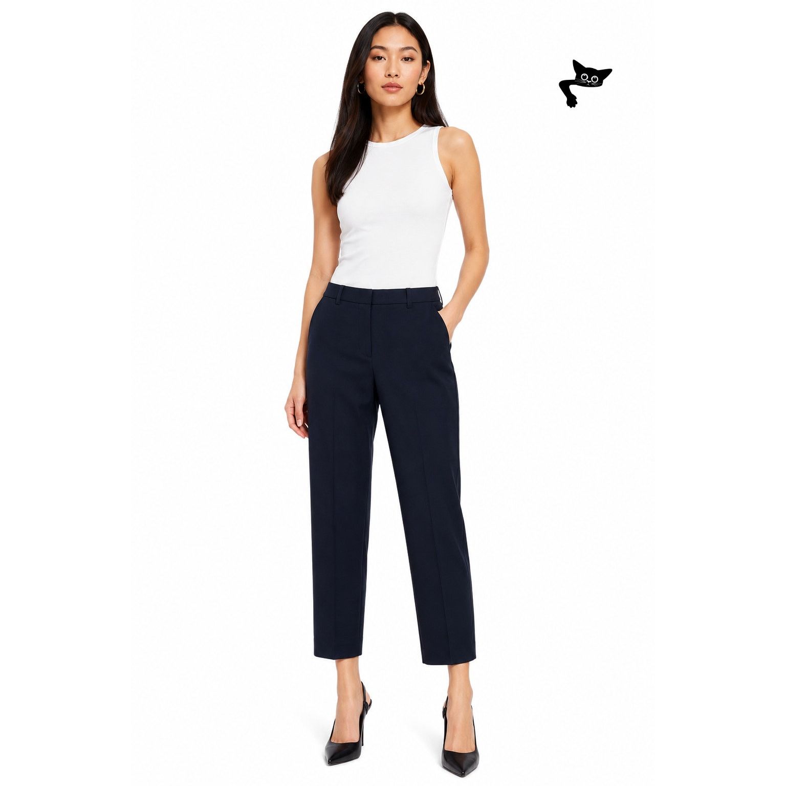 3.1 Phillip Lim 3.1 Phillip Lim Navy Blue Cropped Front Zip Trouser Pants 2 Size 26" / US 2 / IT 38 - 5 Thumbnail