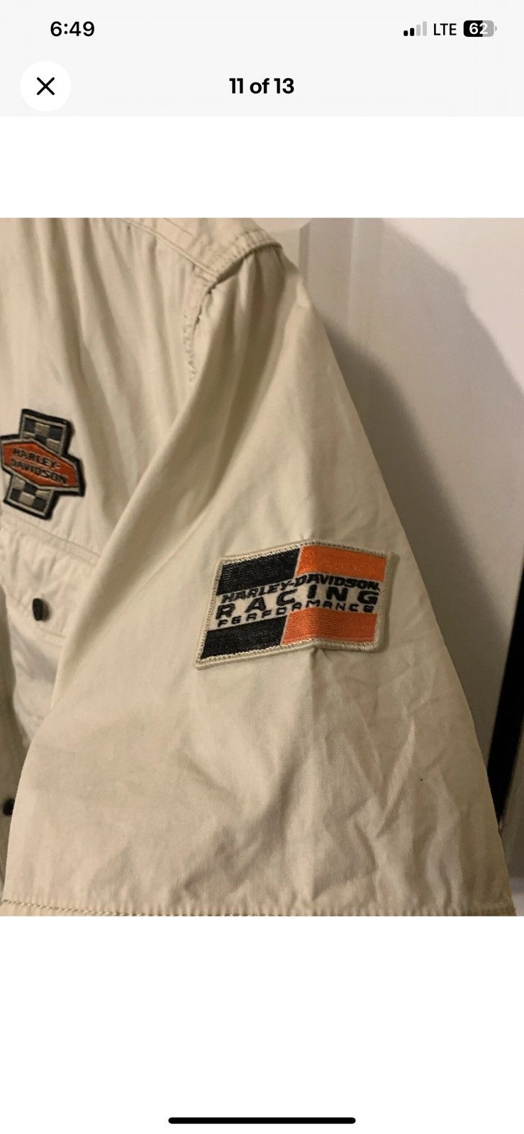 Harley Davidson Harley Davidson mens sz XL button shirt mechanic shirt Size US XL / EU 56 / 4 - 6 Thumbnail