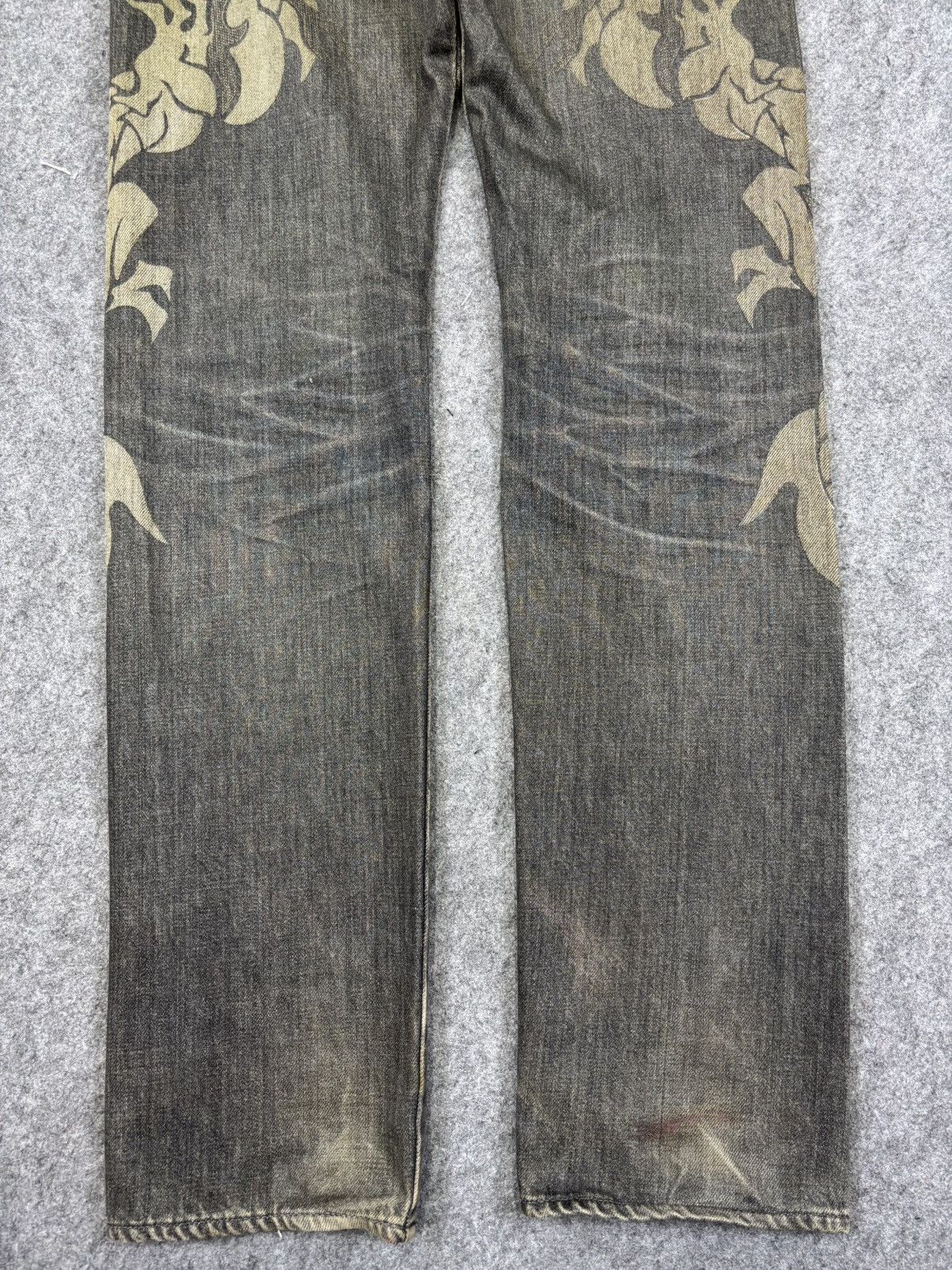 Japanese Brand 💥Artisanal💥Archival Marquis Twin Dragon Mural Denim F972 Size US 32 / EU 48 - 11 Thumbnail