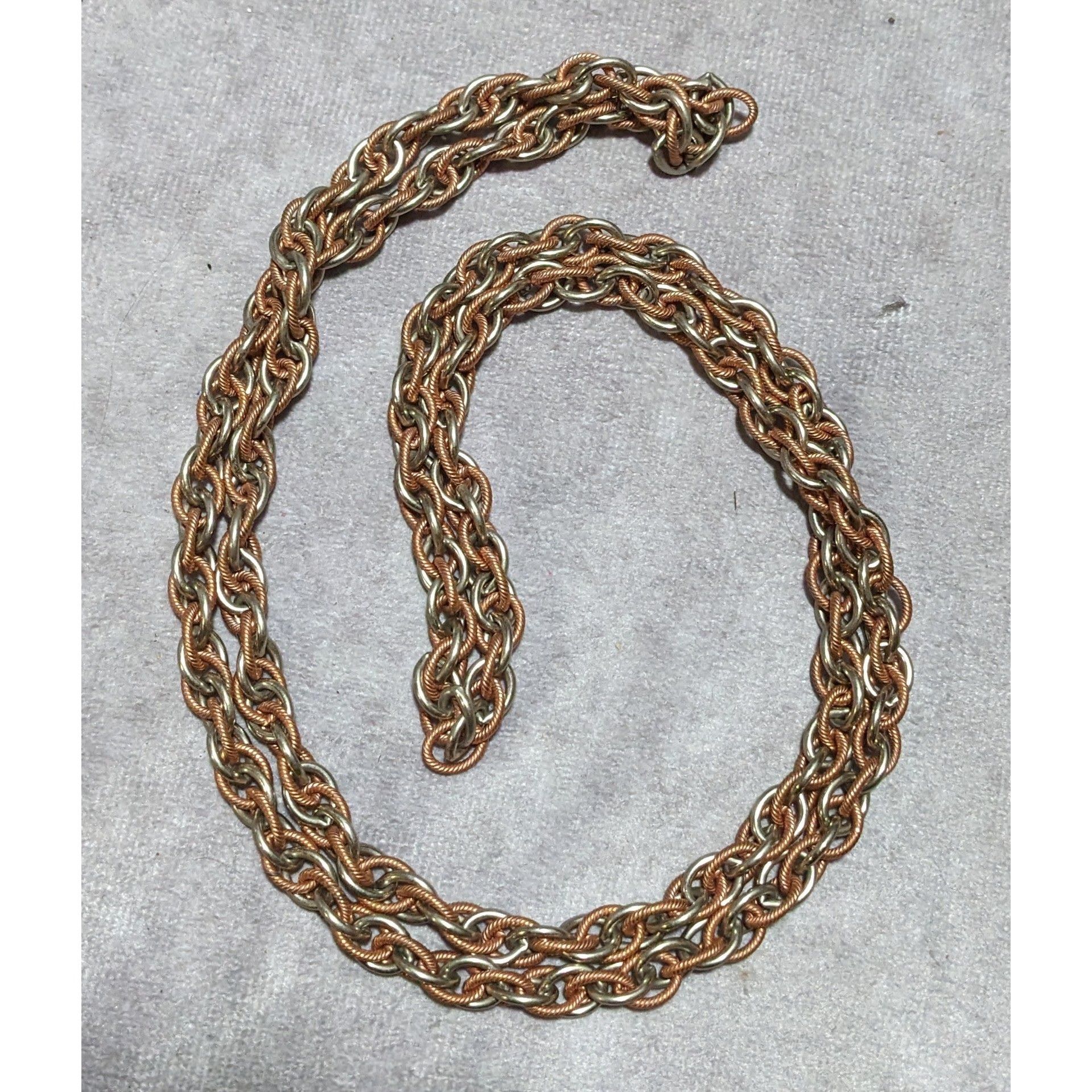Other Silver Copper Intertwined Chain Necklace Size ONE SIZE - 8 Thumbnail