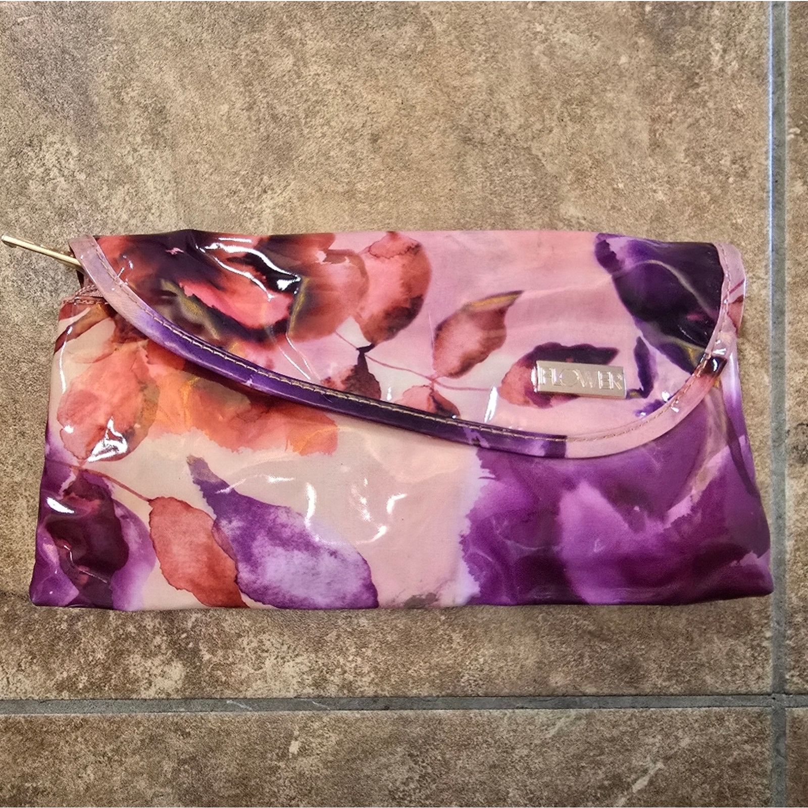 Other Multicolored | FLOWER | Foldover Cosmetic Clutch Size ONE SIZE - 1 Thumbnail