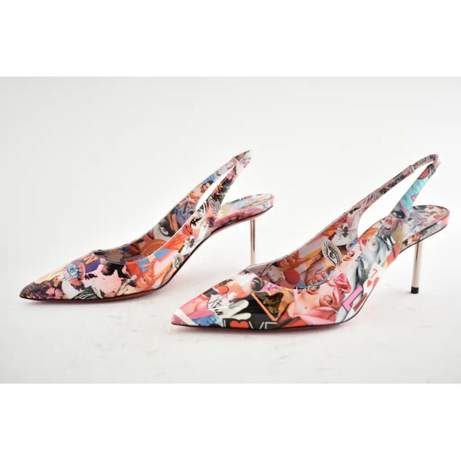 Christian Louboutin Epic Sling 70 Patent OH Xtian Black Slingback Heel Pump 36 Size US 6 / IT 36 - 9 Thumbnail