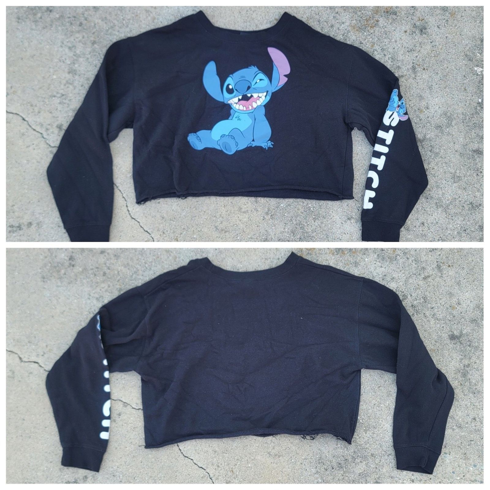 Disney Disney Lilo & Stitch Cropped Sweatshirt Size L / US 10 / IT 46 - 1 Thumbnail